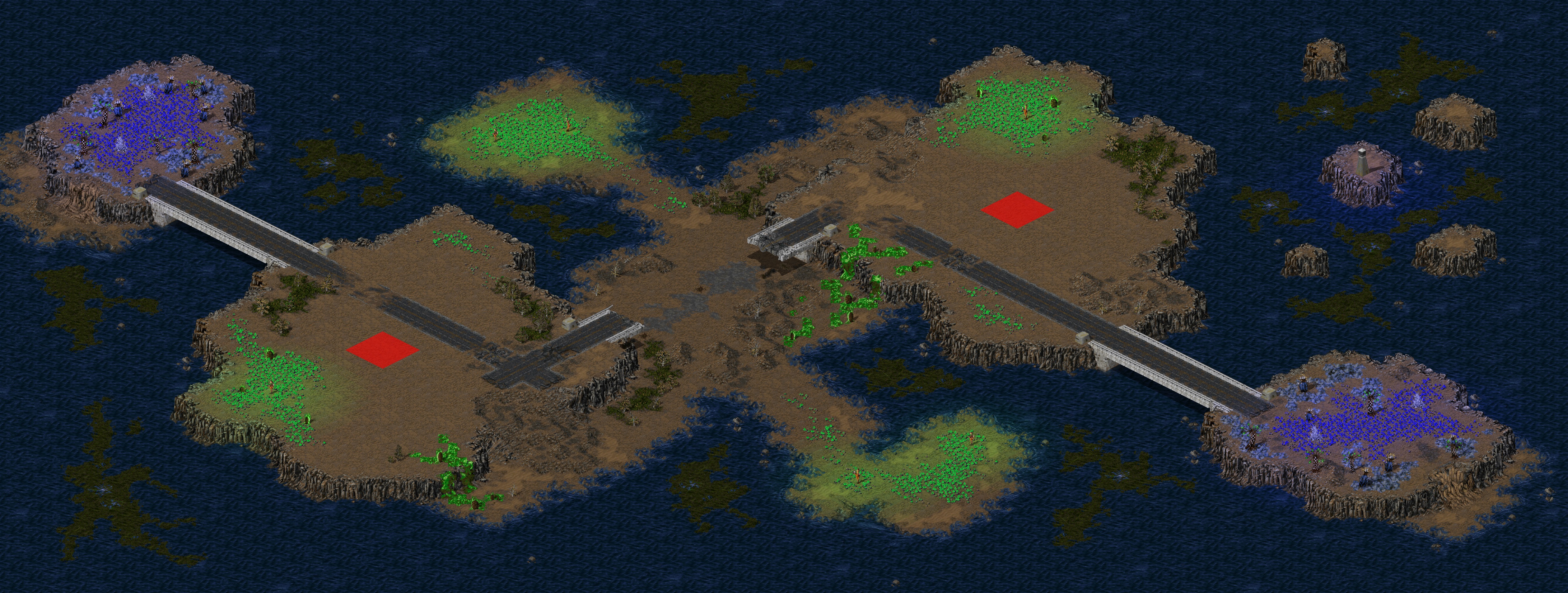 Rendered map: (2) Dueling Islands