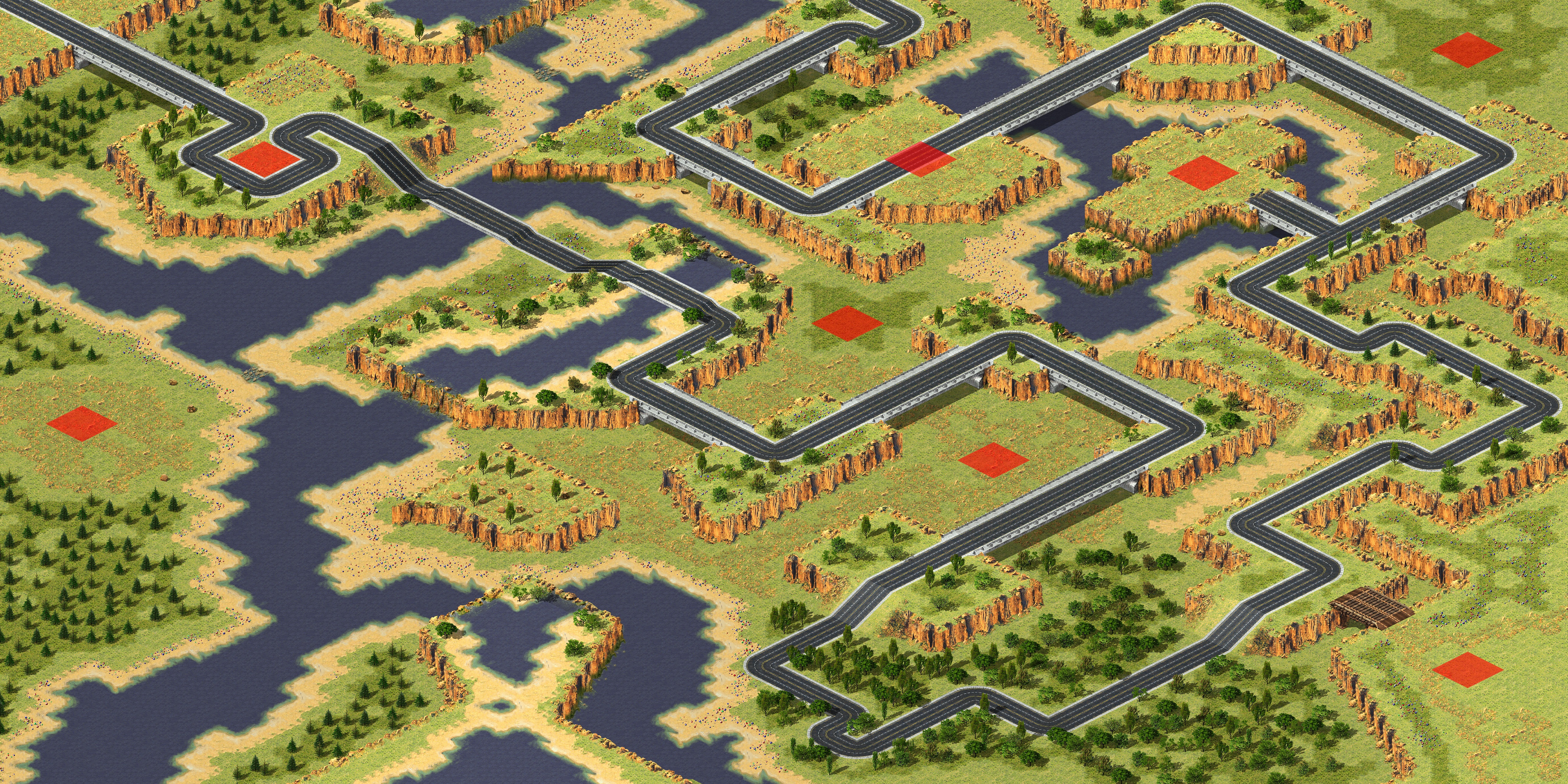 Rendered map: A Freeway Thru Paradise