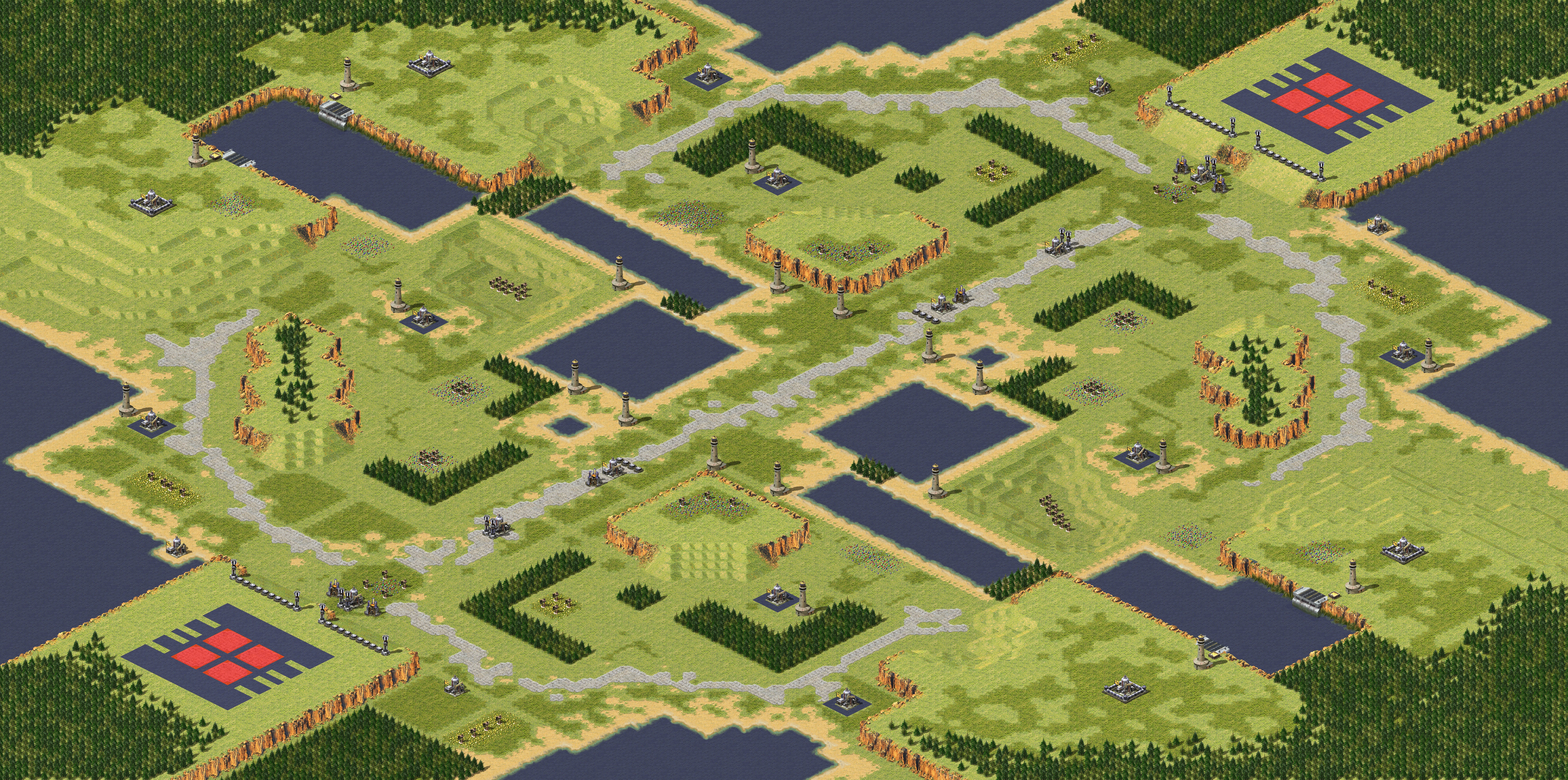 Rendered map: Commander Canyon [4v4]