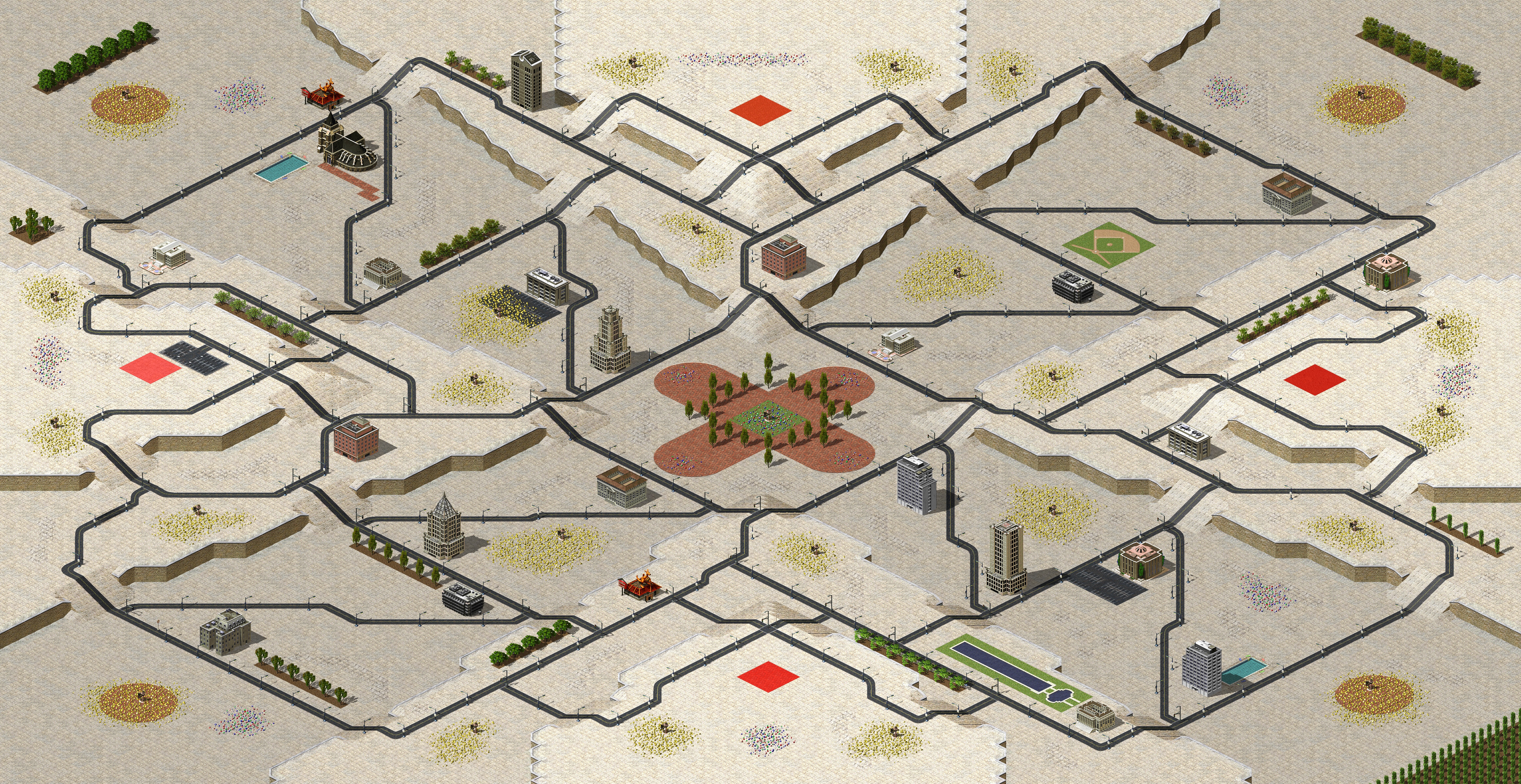 Rendered map: [4] Temple Of War V2