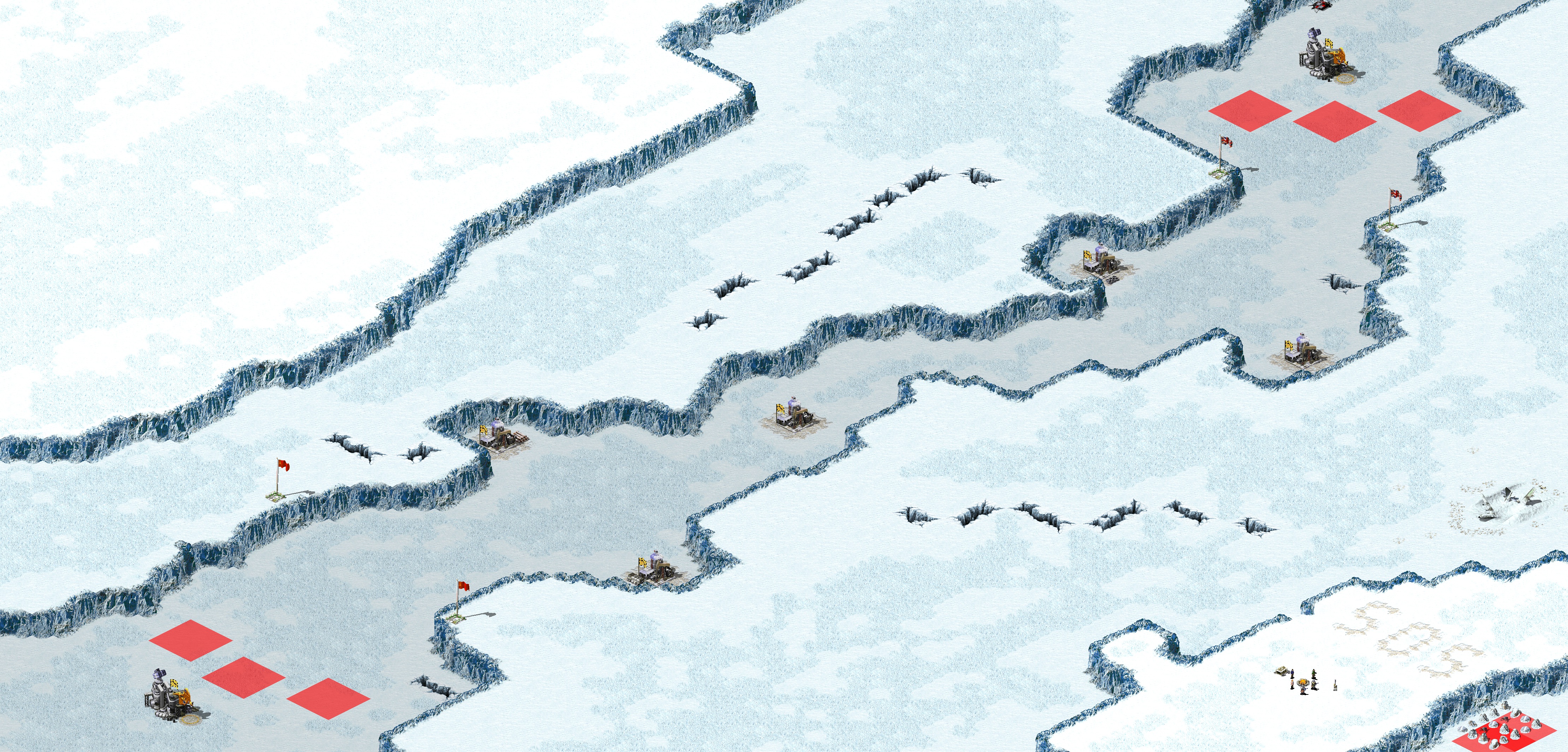 Rendered map: Ice Crevasse War