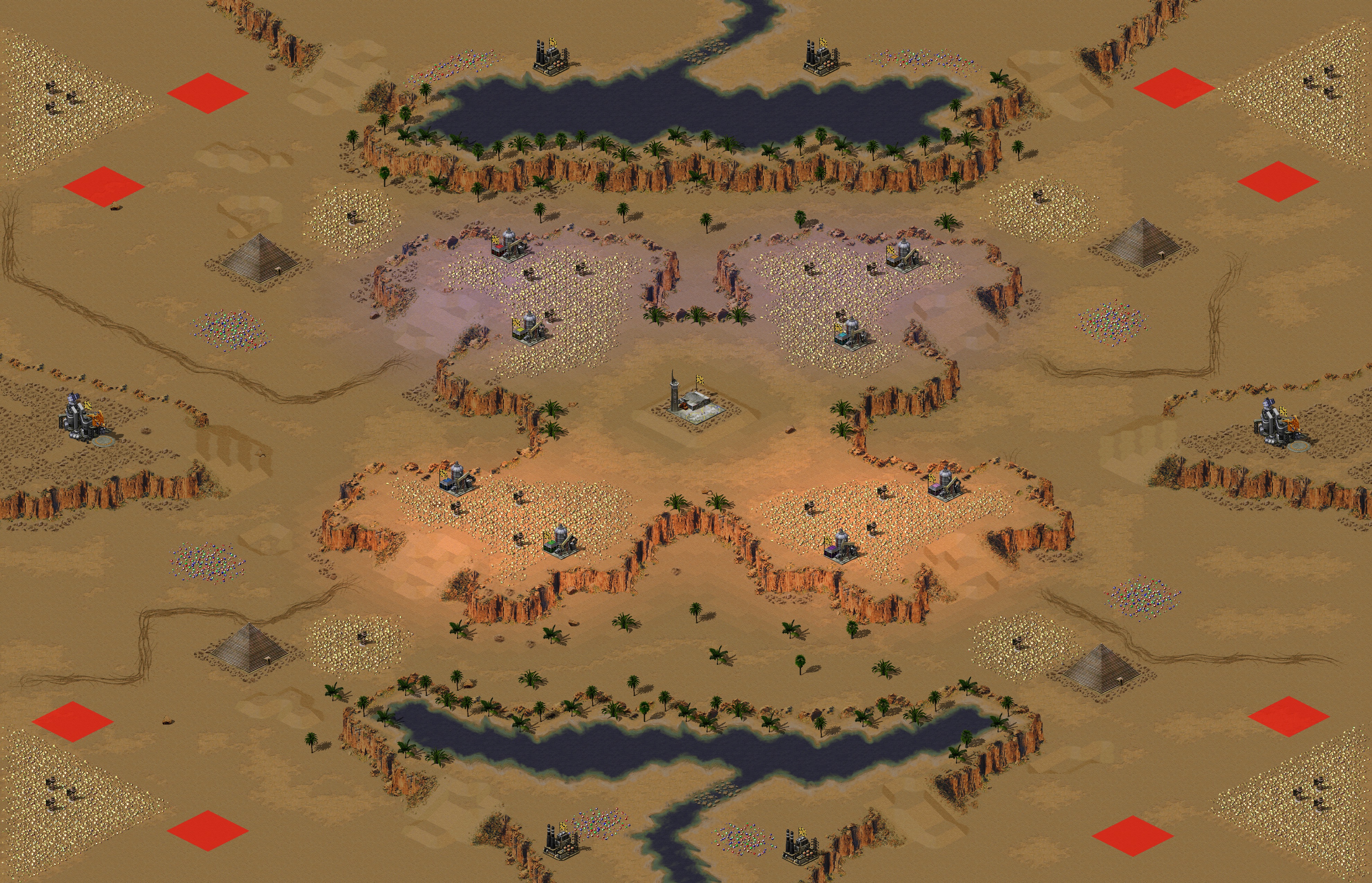 Rendered map: TOE(2v2v2v2) V4