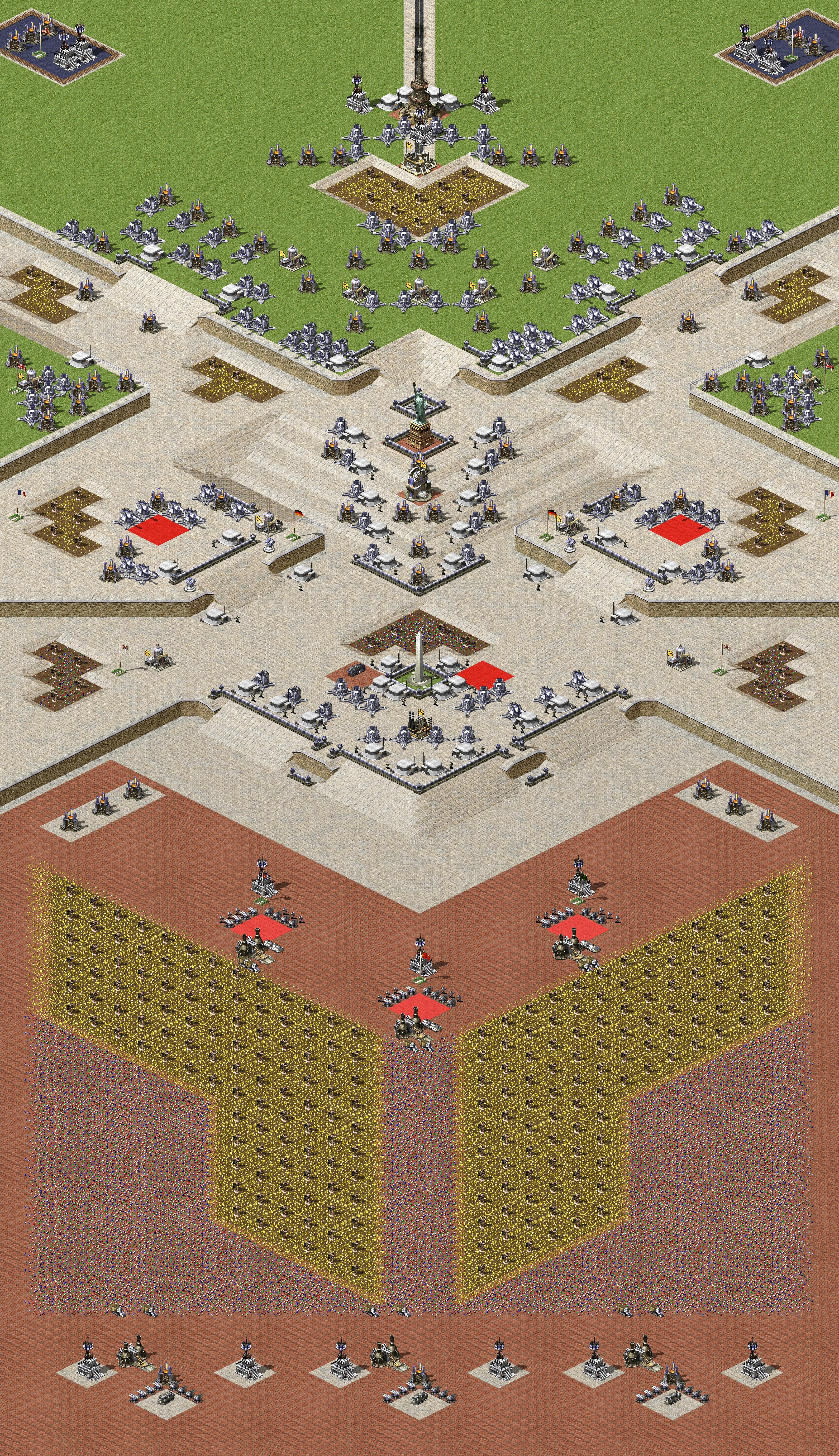 Rendered map: 3 French 3 Yuri 3 High Ground - Revenge