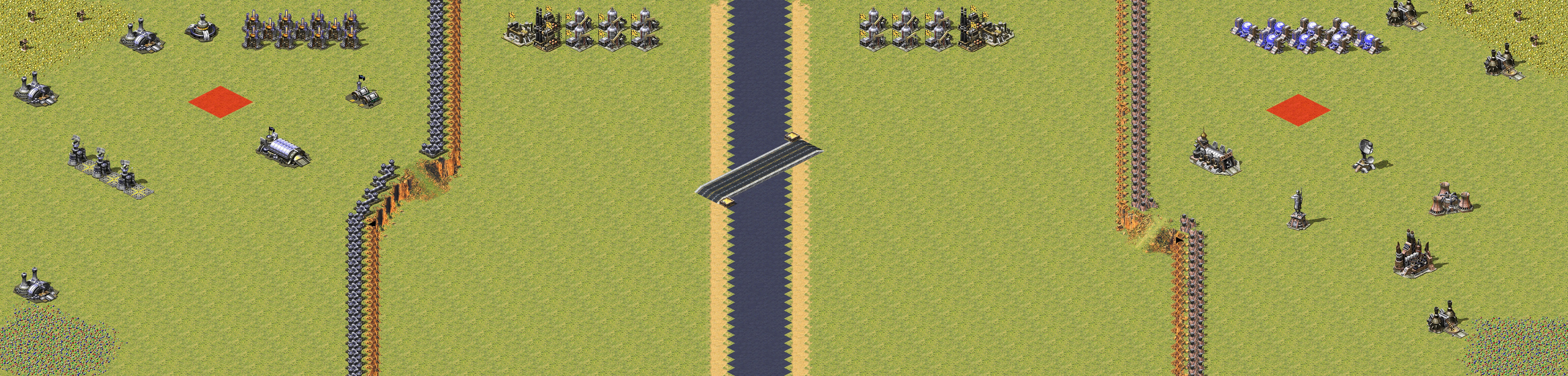 Rendered map: Abandoned base wars (Soviets vs Allieds)