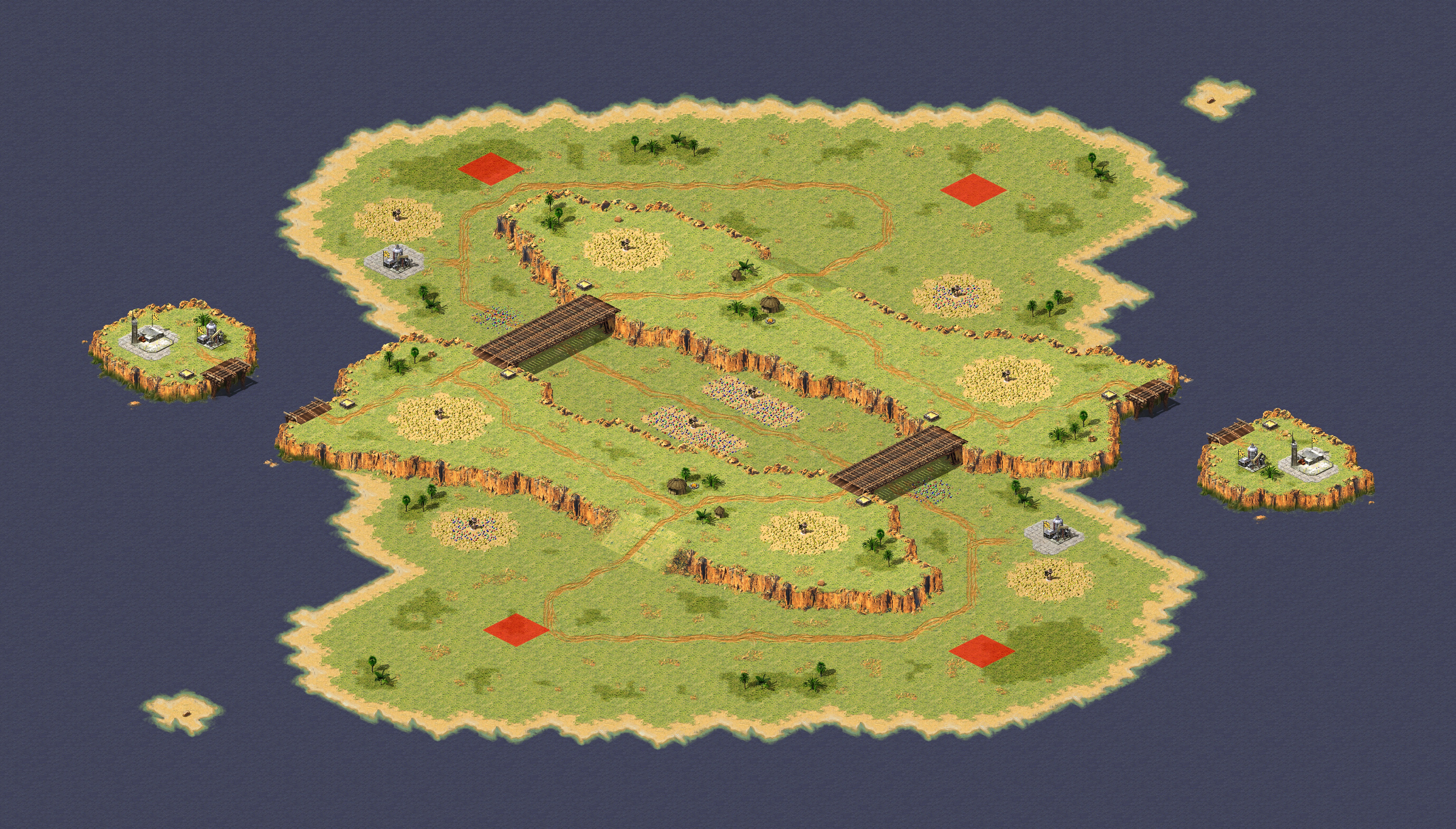 Rendered map: Close Peaks 2v2