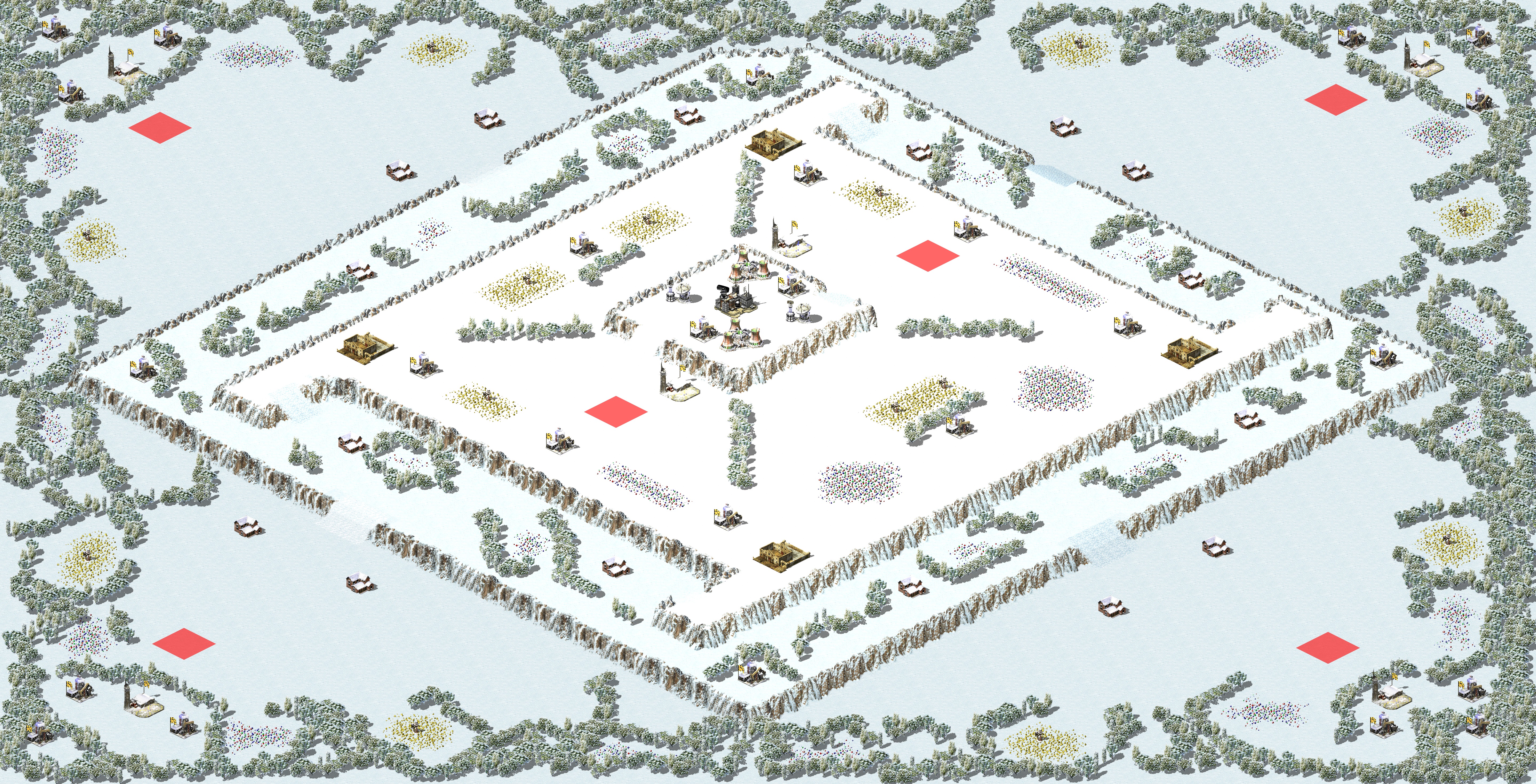 Rendered map: Mountain Skirmish (2v4)