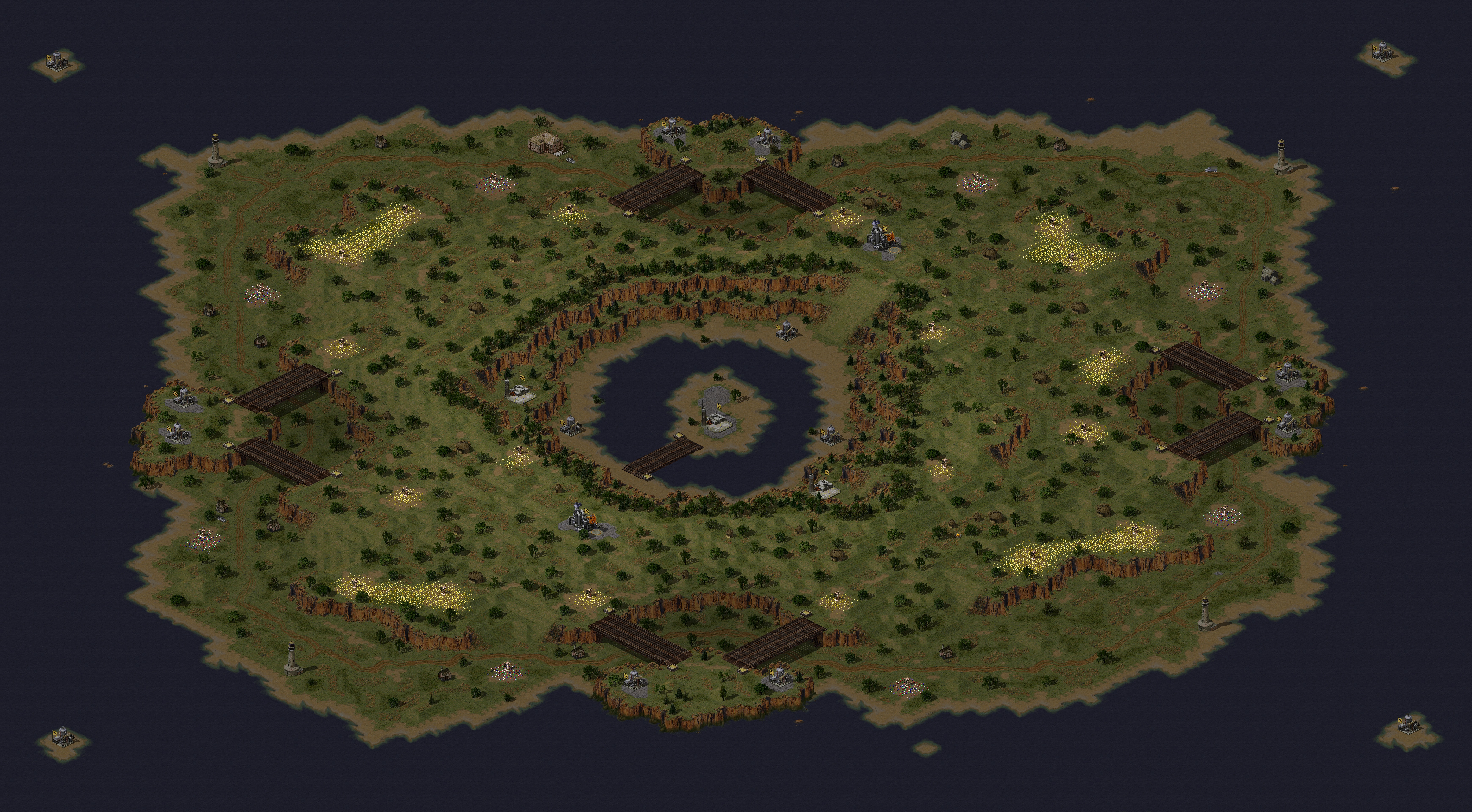 Rendered map: King's Men Isle