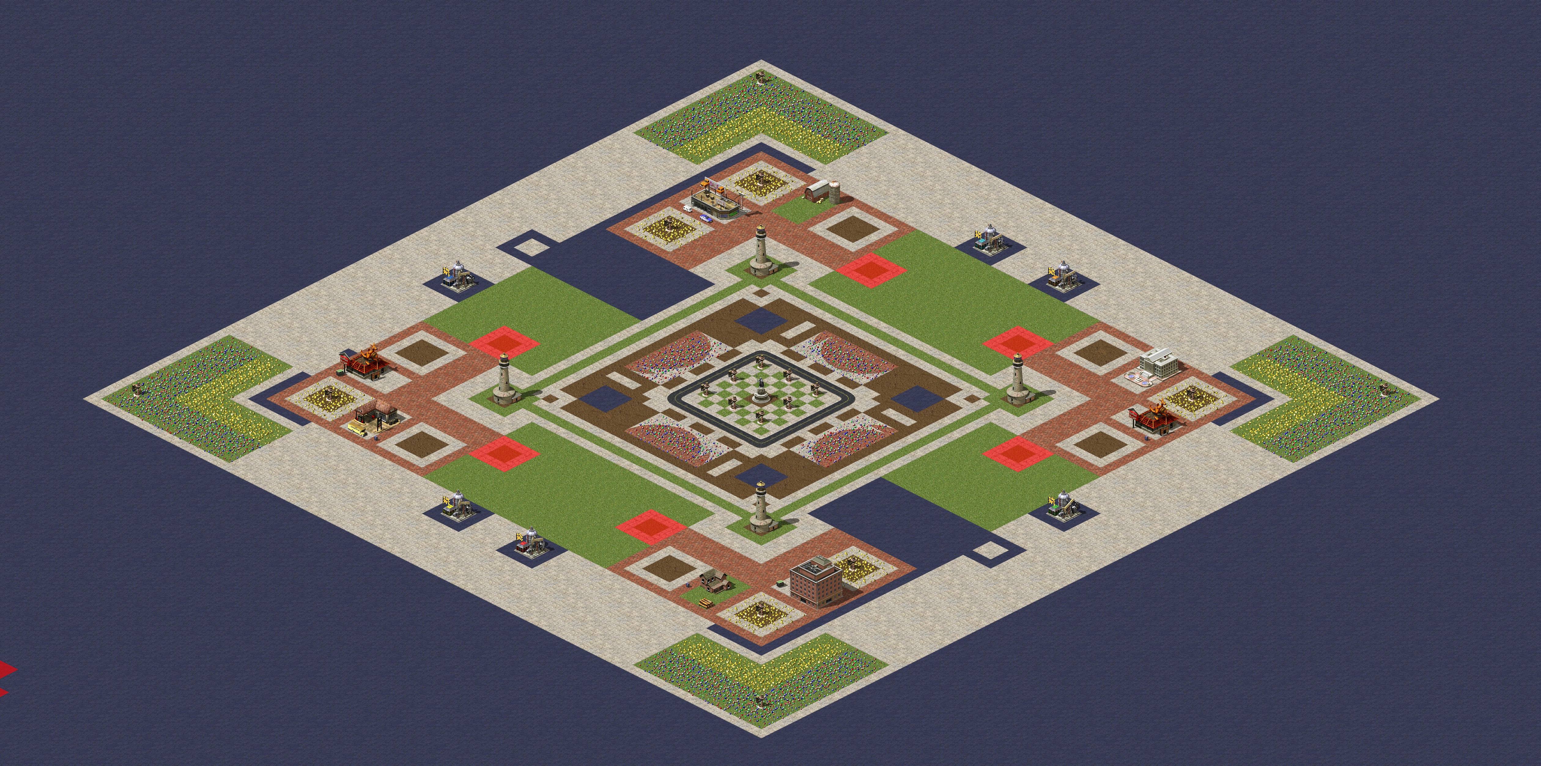 Rendered map: Seaside Town Patch (3v3)