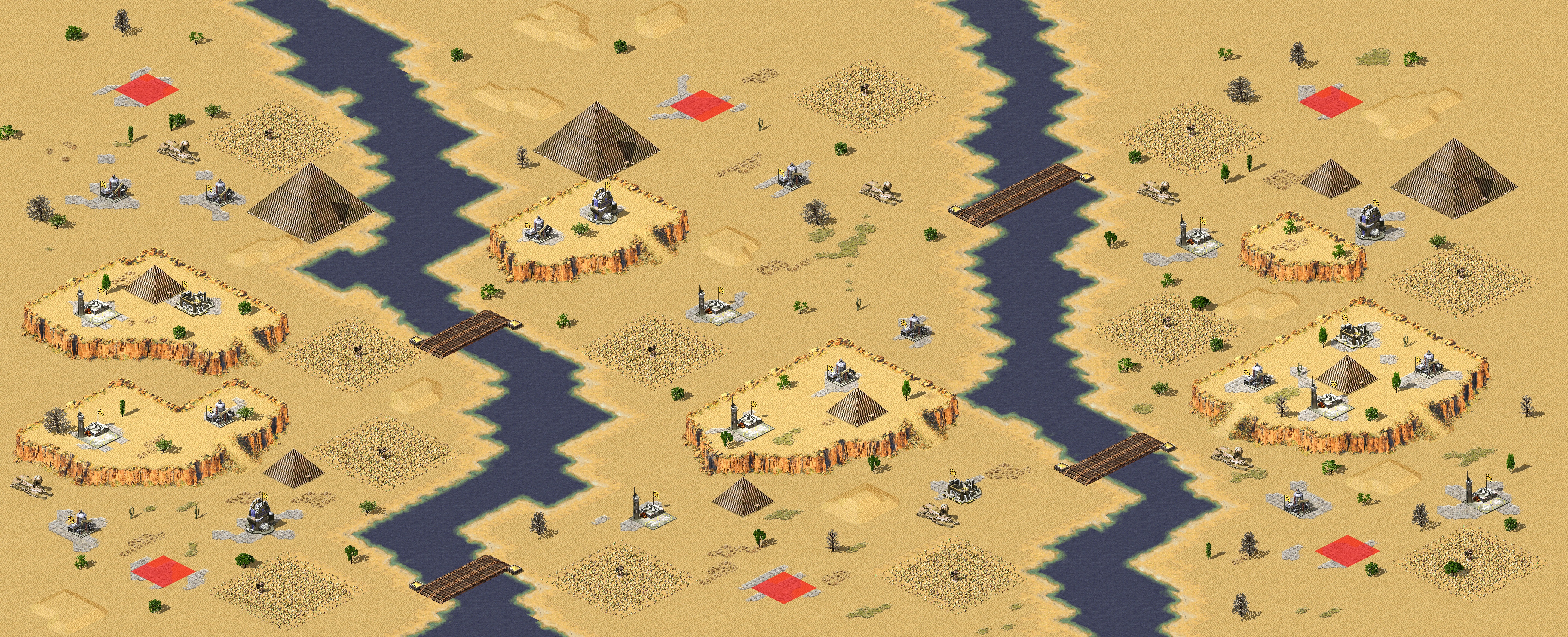 Rendered map: Desert Pyramids