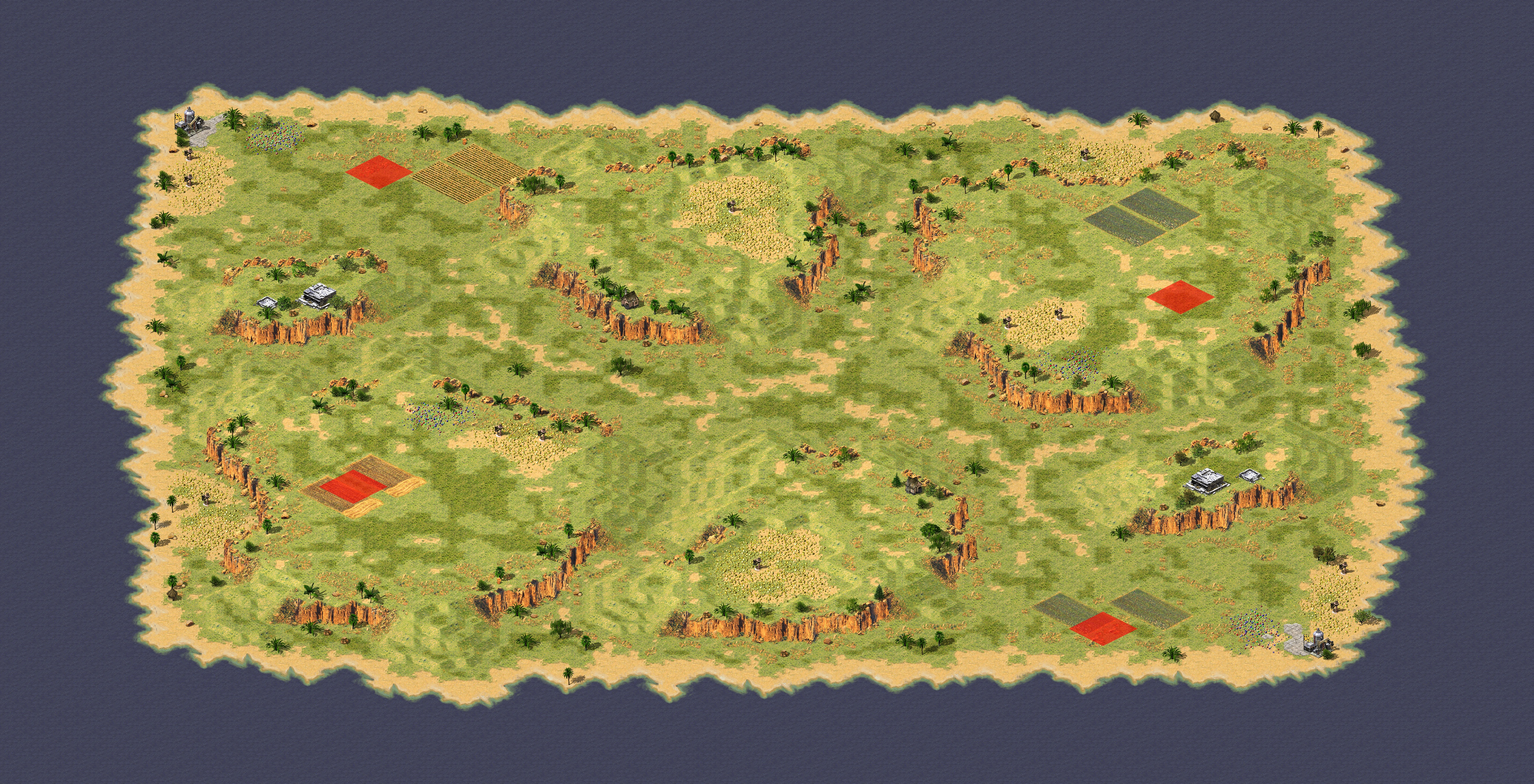 Rendered map: Lakeside Plateaus