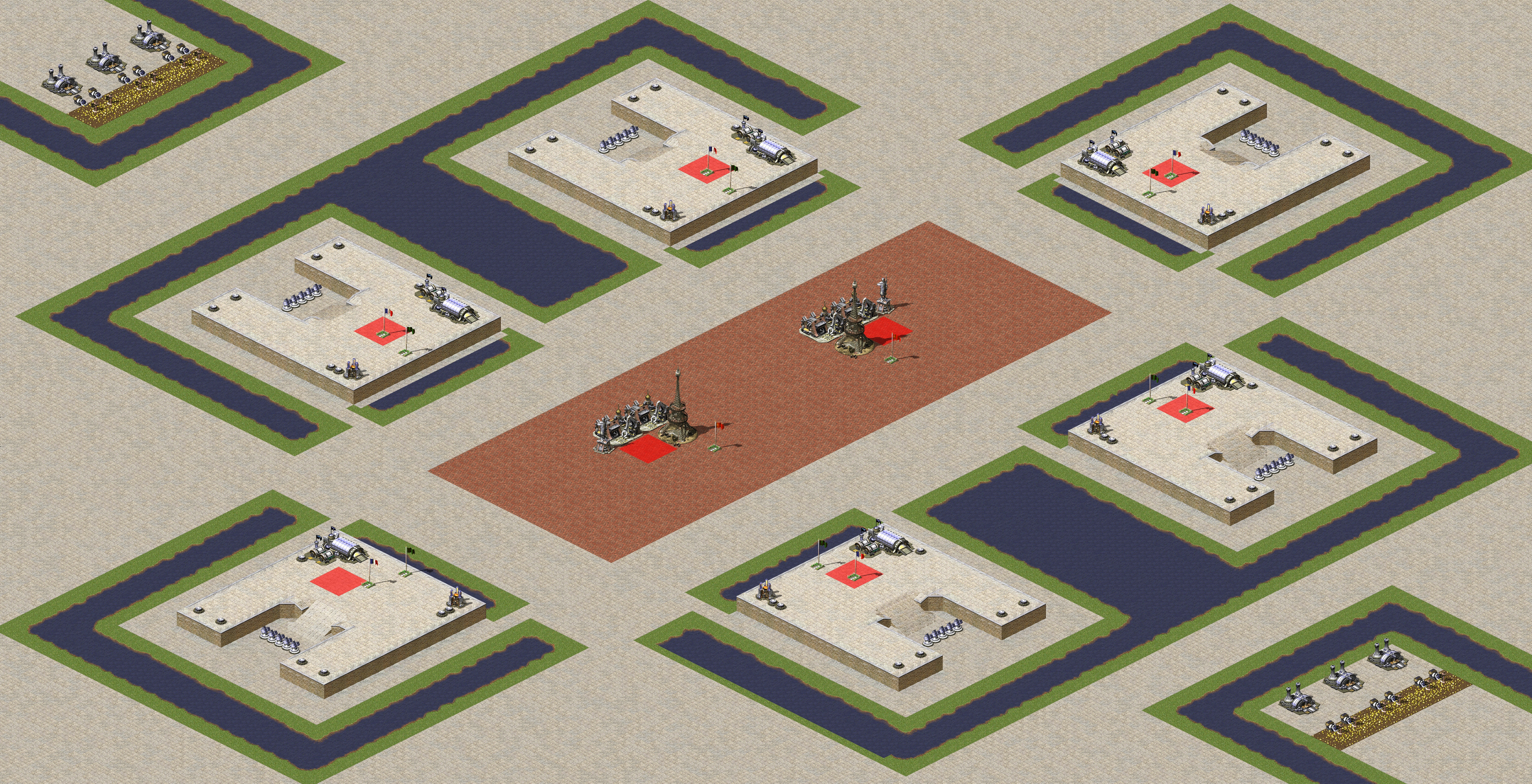 Rendered map: 2 Soviet 6 Allied Winter (2)