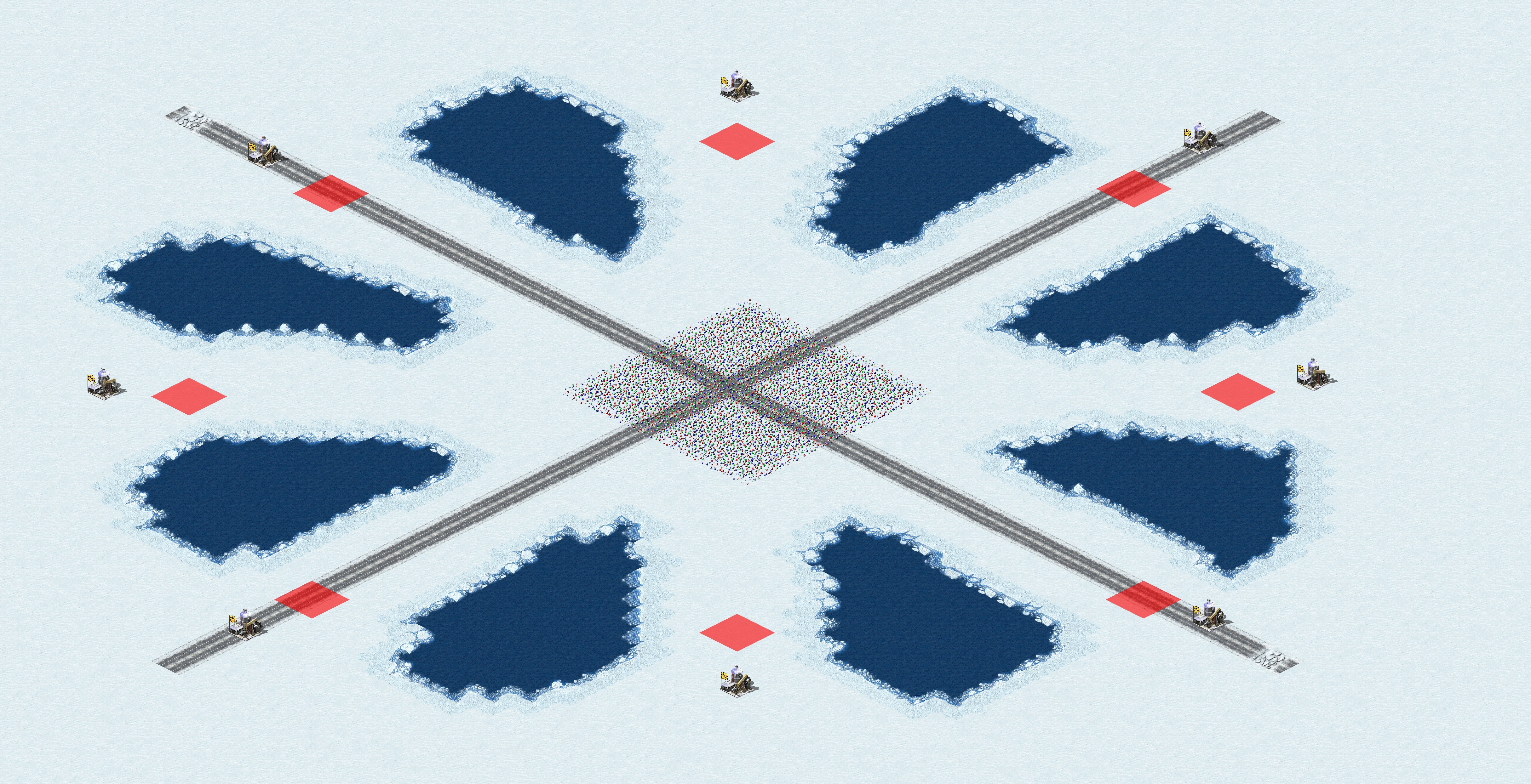 Rendered map: Eight Fortunes Three Sides Open