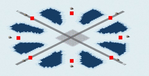 Rendered preview of Eight Fortunes Three Sides Open