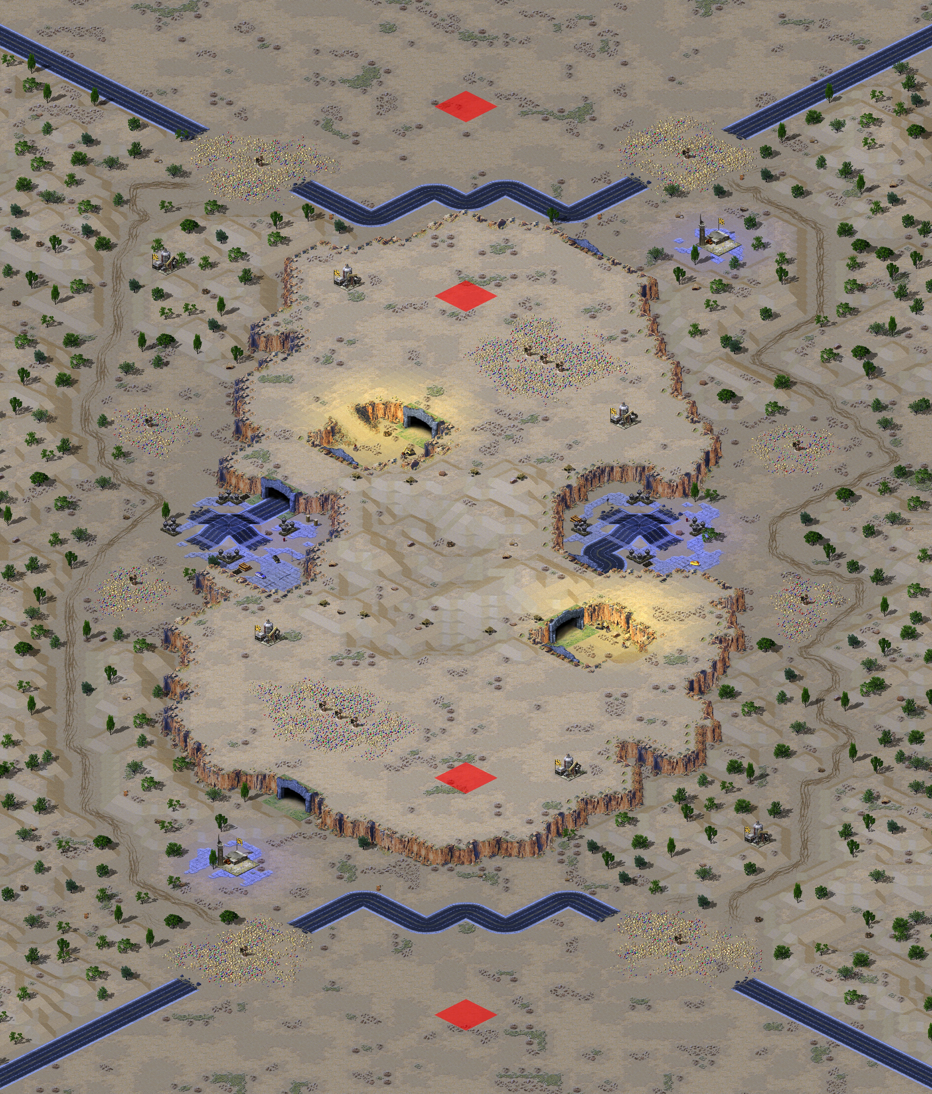 Rendered map: Tunnel Blitz Dunes at Dusk