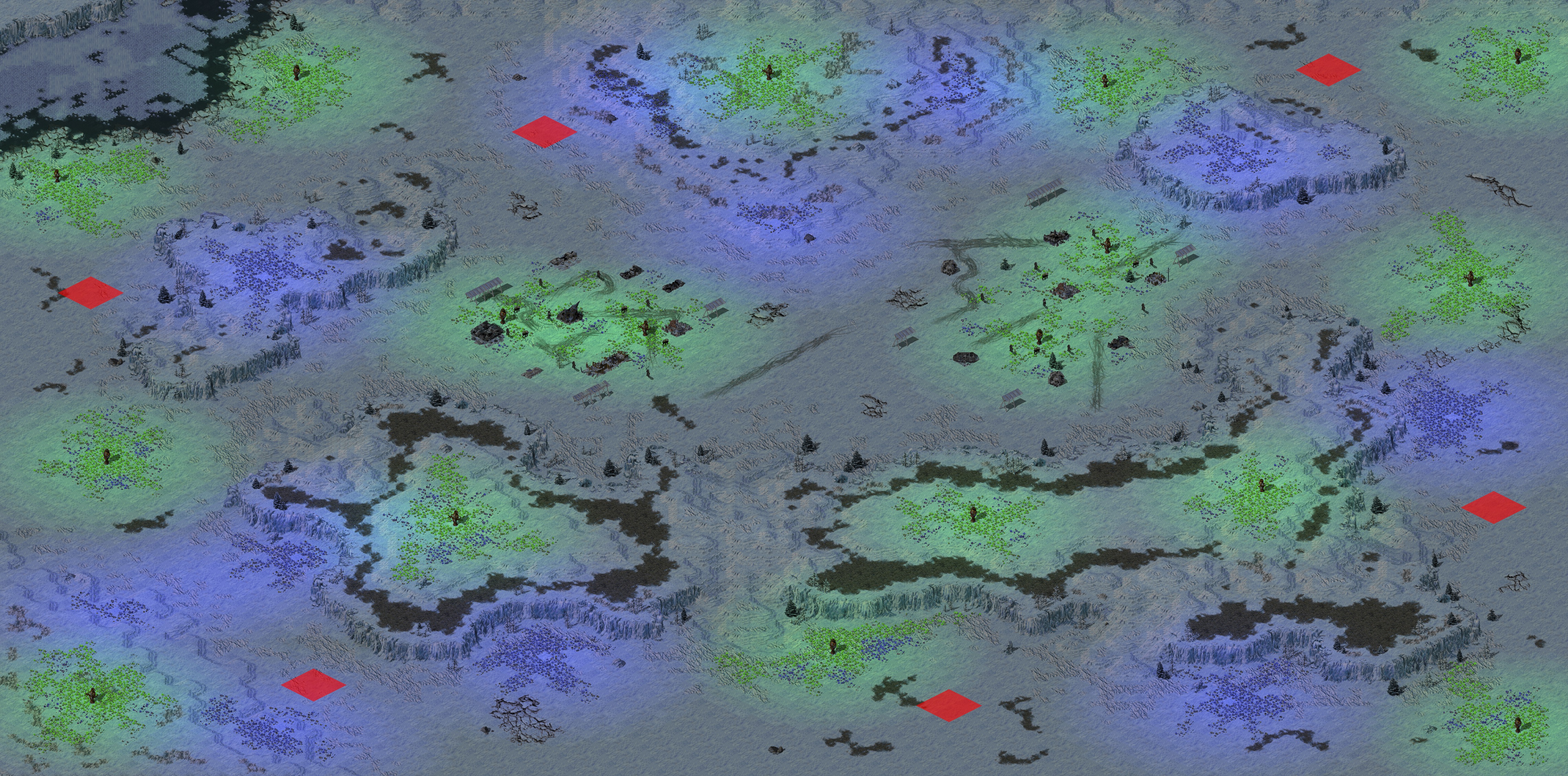 Rendered map: No where to run