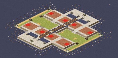 Rendered preview of Twin Pool Plateau (4v4)