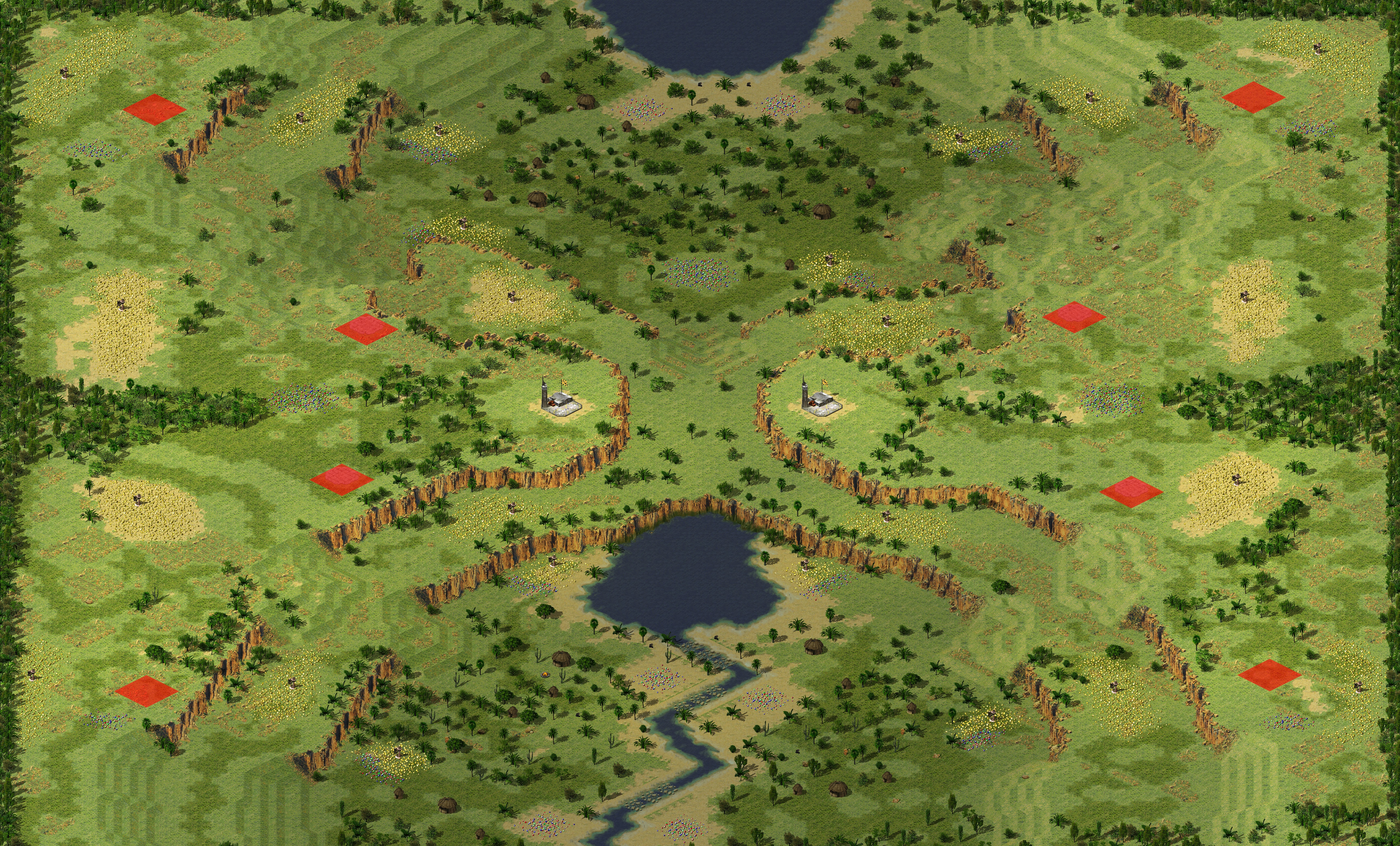 Rendered map: Jungle of Tasmania (4v4)