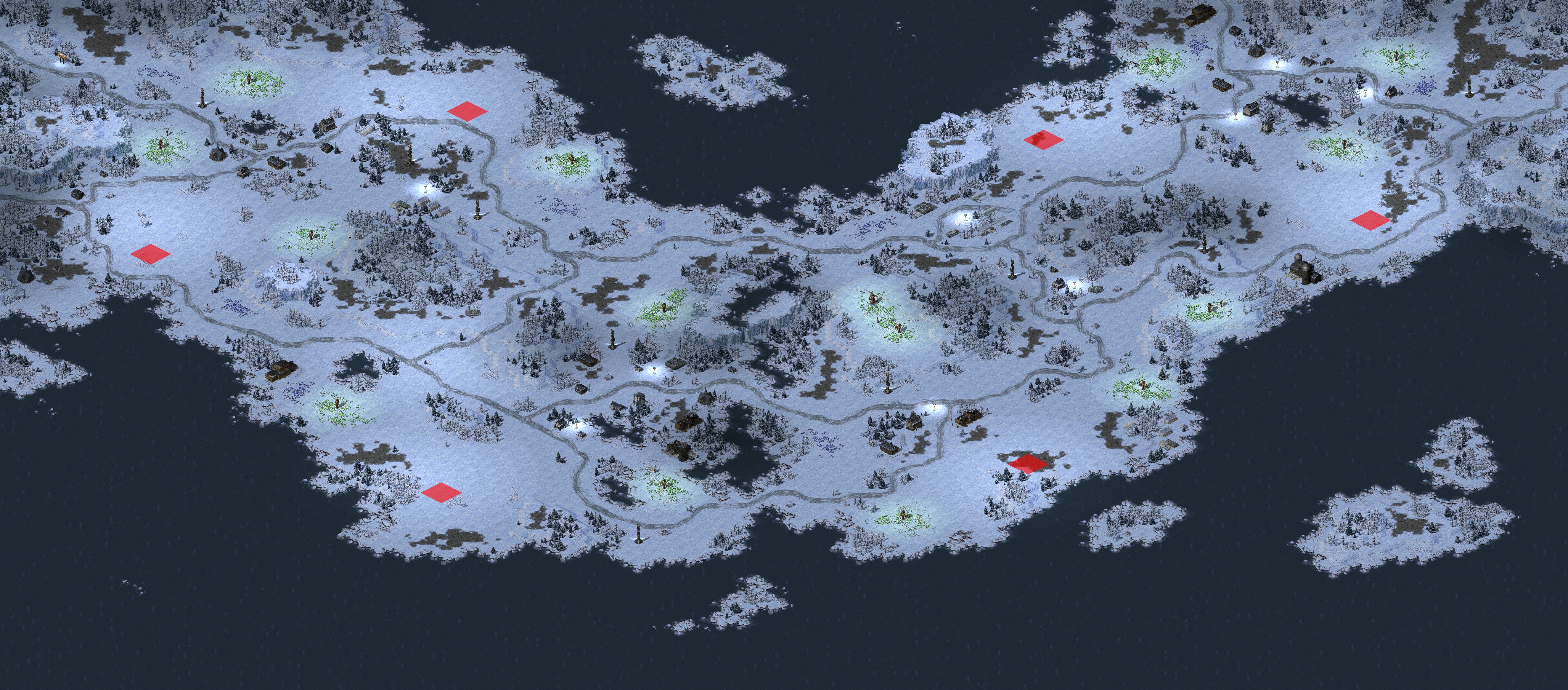 Rendered map: snowland