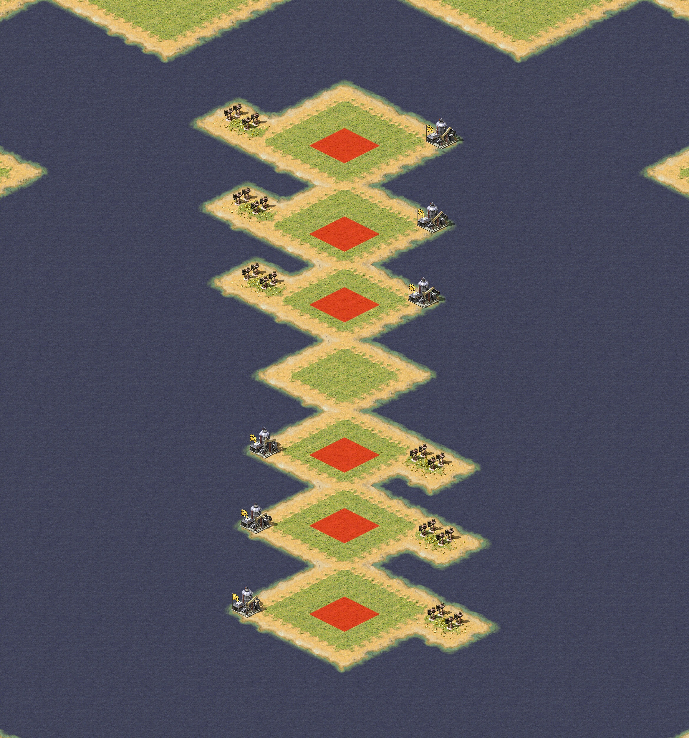 Rendered map: Strip Land Rich (3v3)