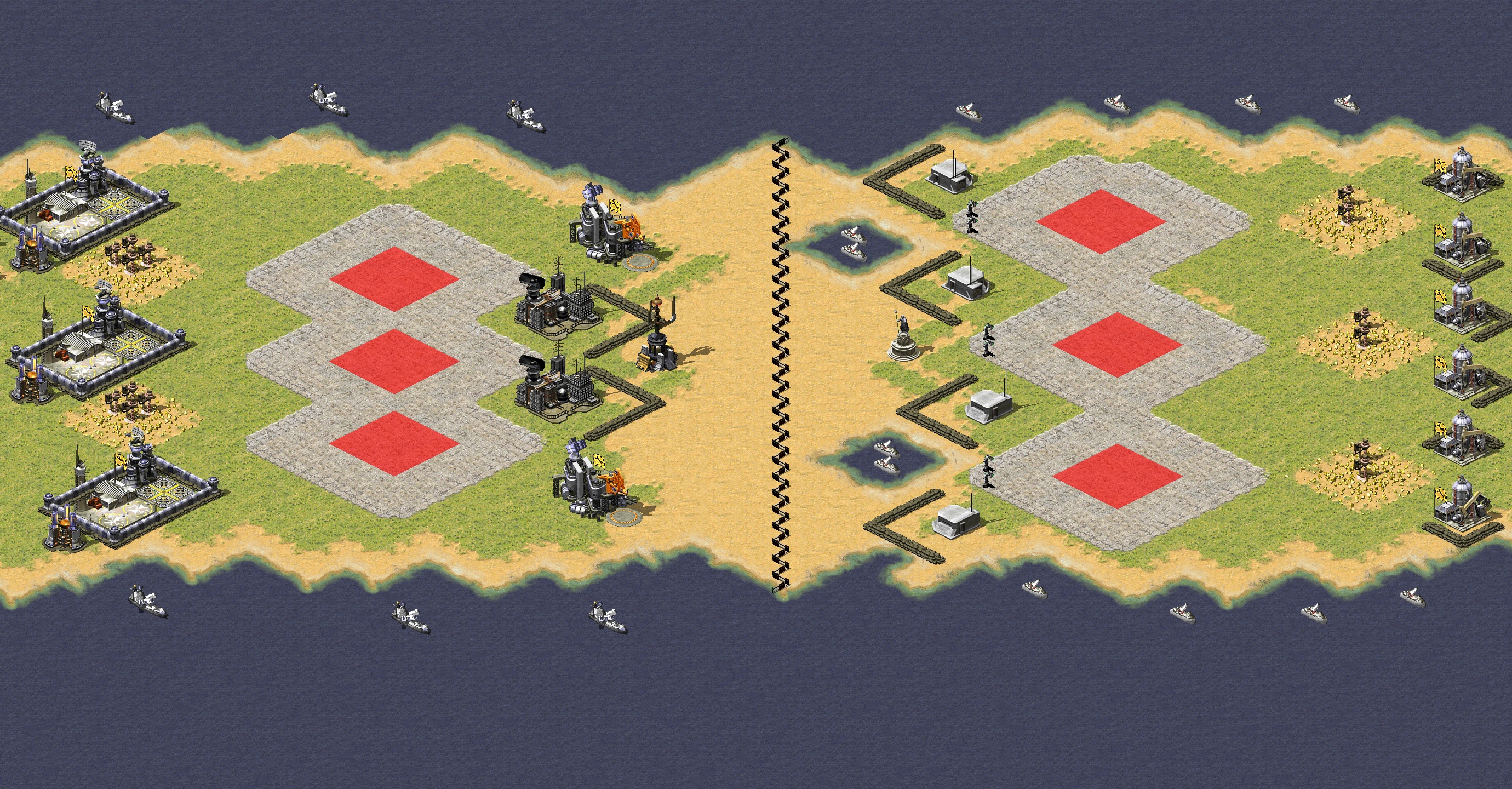Rendered map: East vs West 3v3