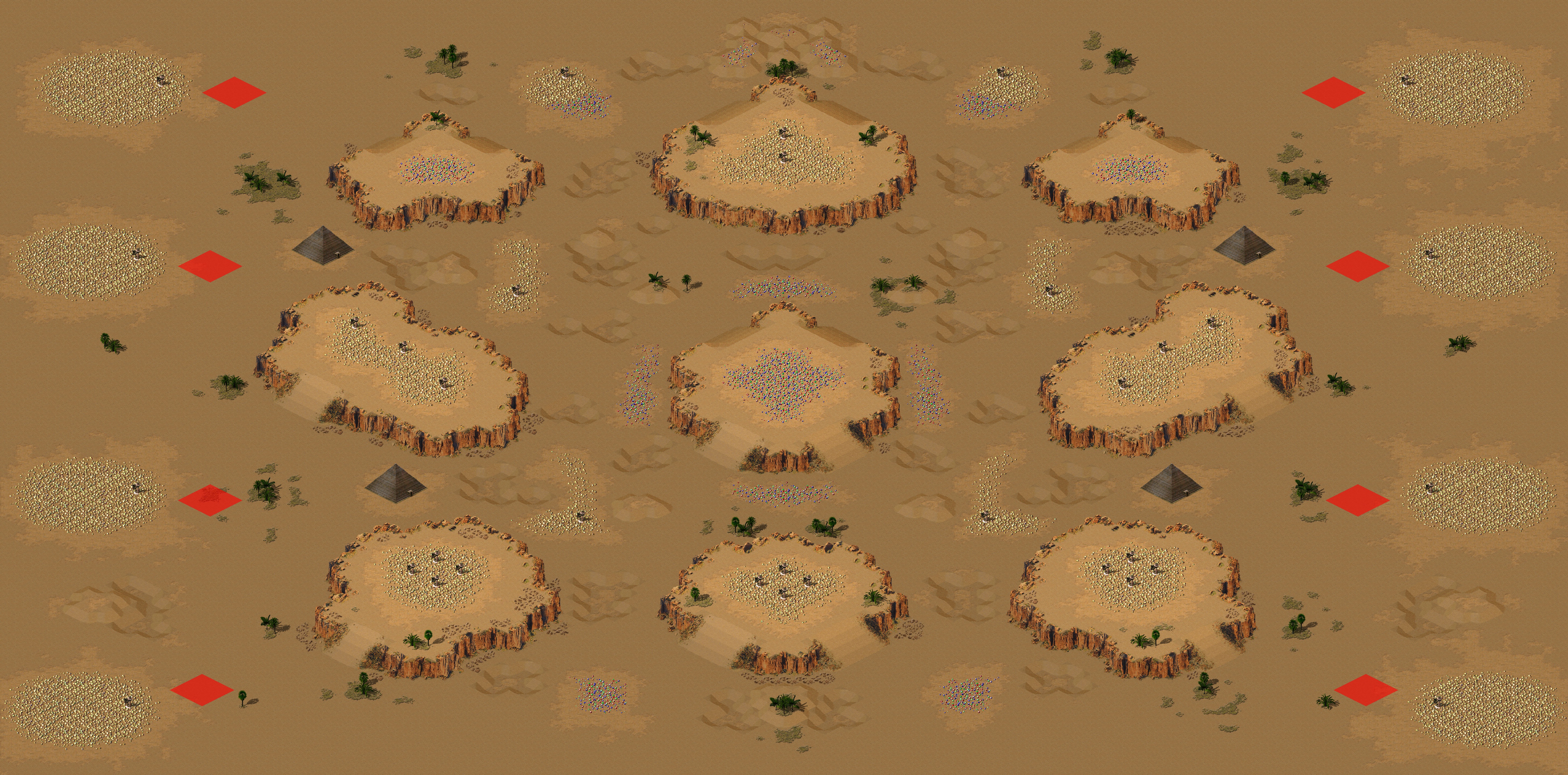 Rendered map: 沙漠九崖