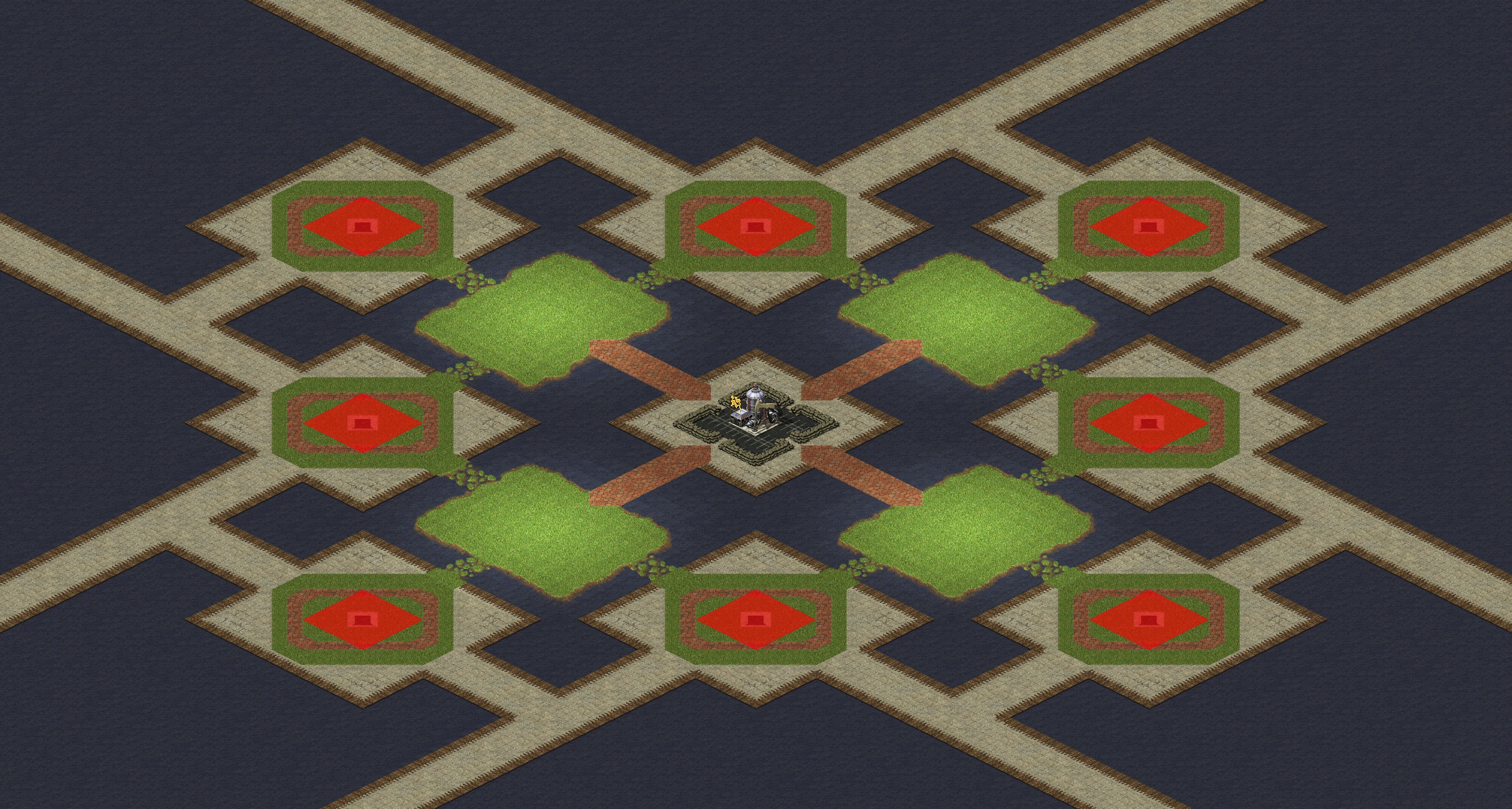 Rendered map: Red Alert Melee 25014 - New Patch of Land
