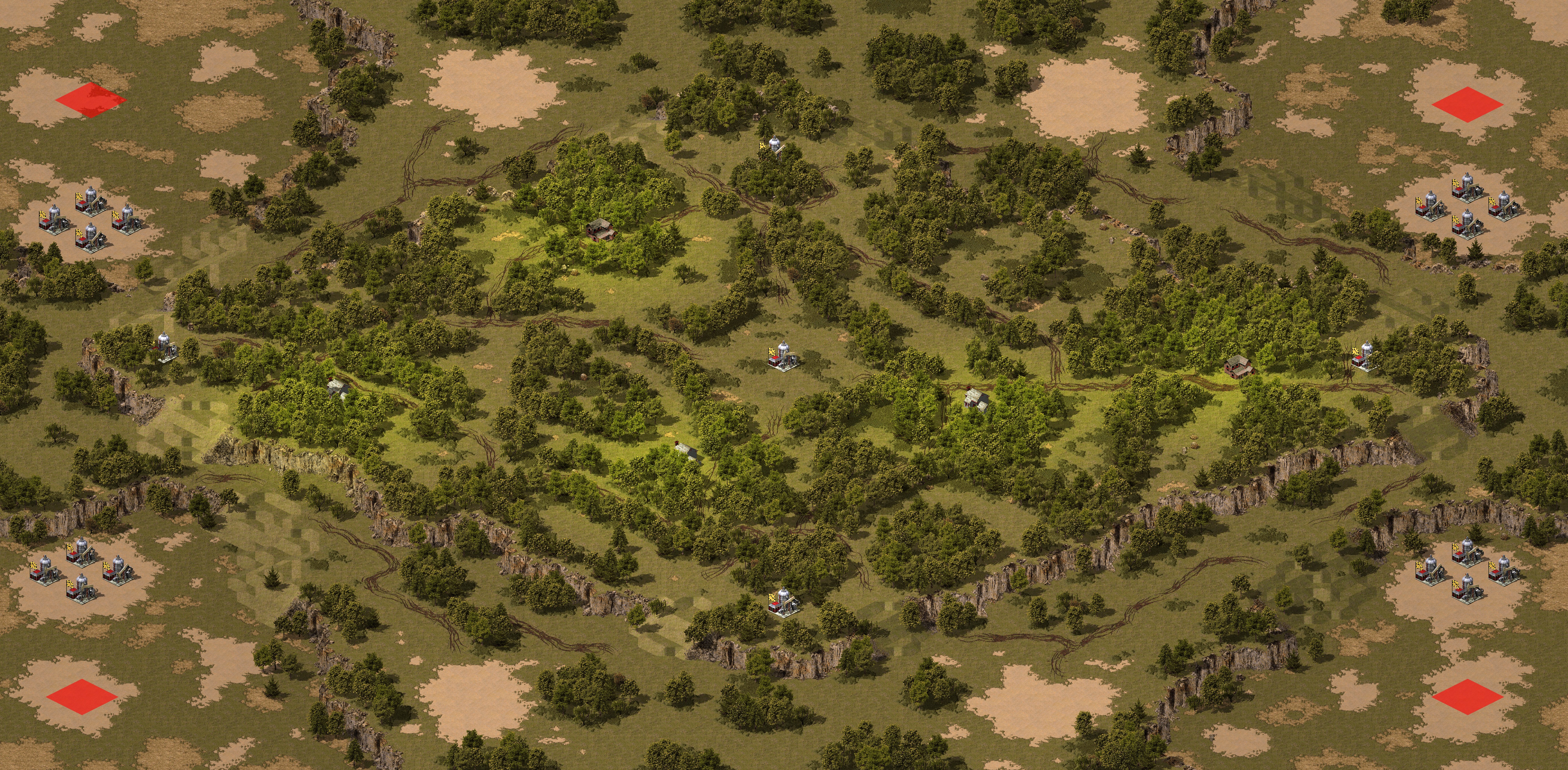 Rendered map: Four Corners (Megawealth)