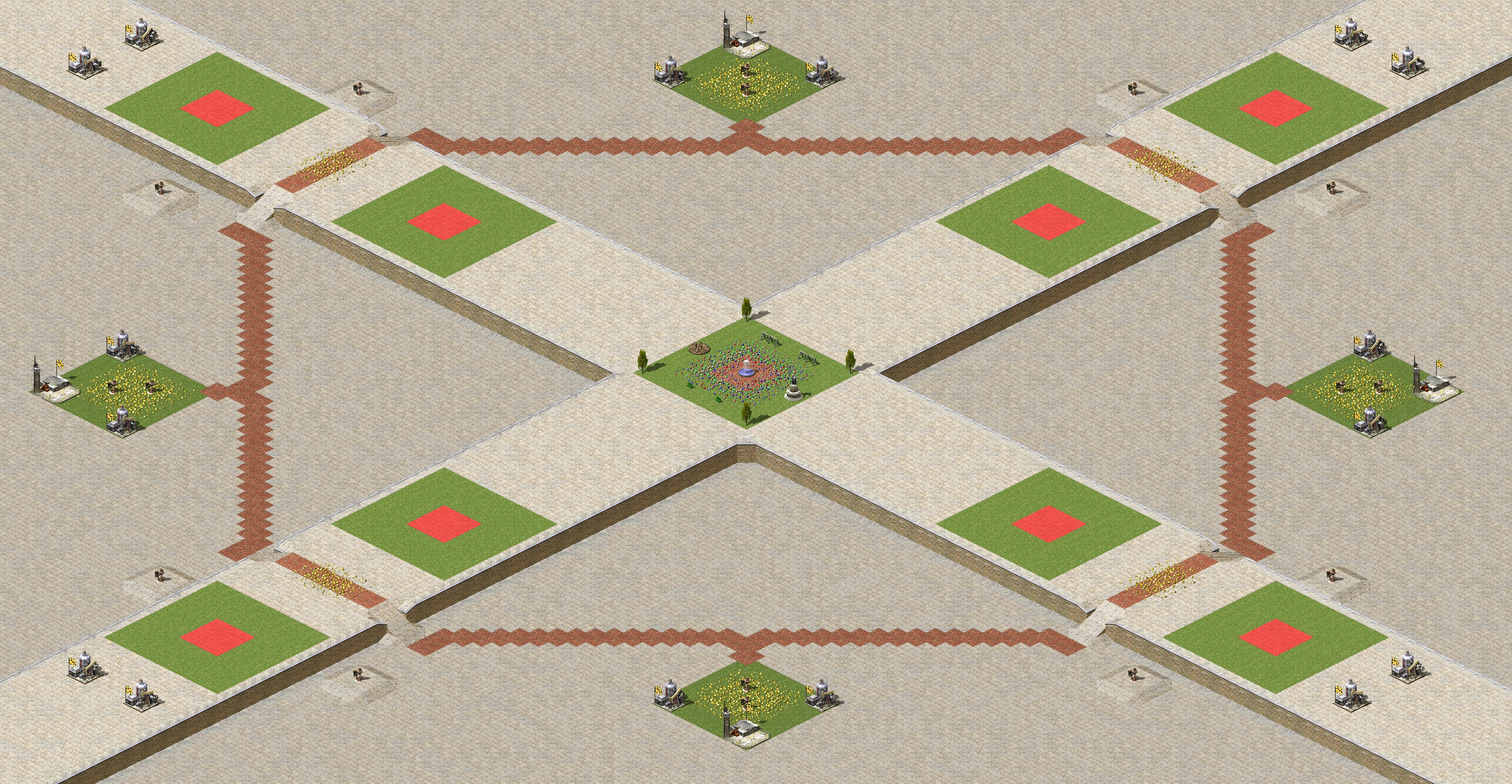 Rendered map: Central Park (2v2v2v2)