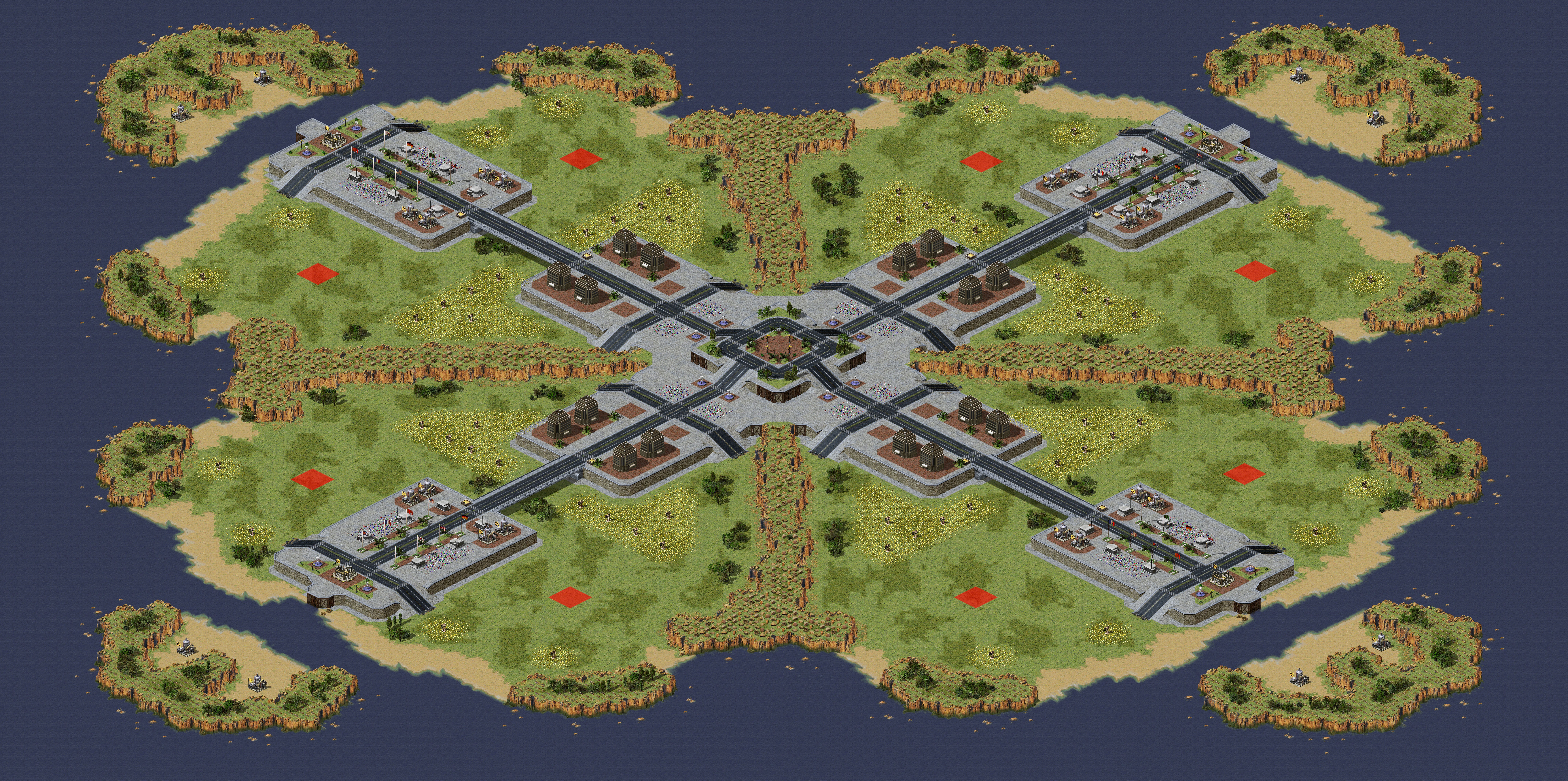Rendered map: 四叶草对决