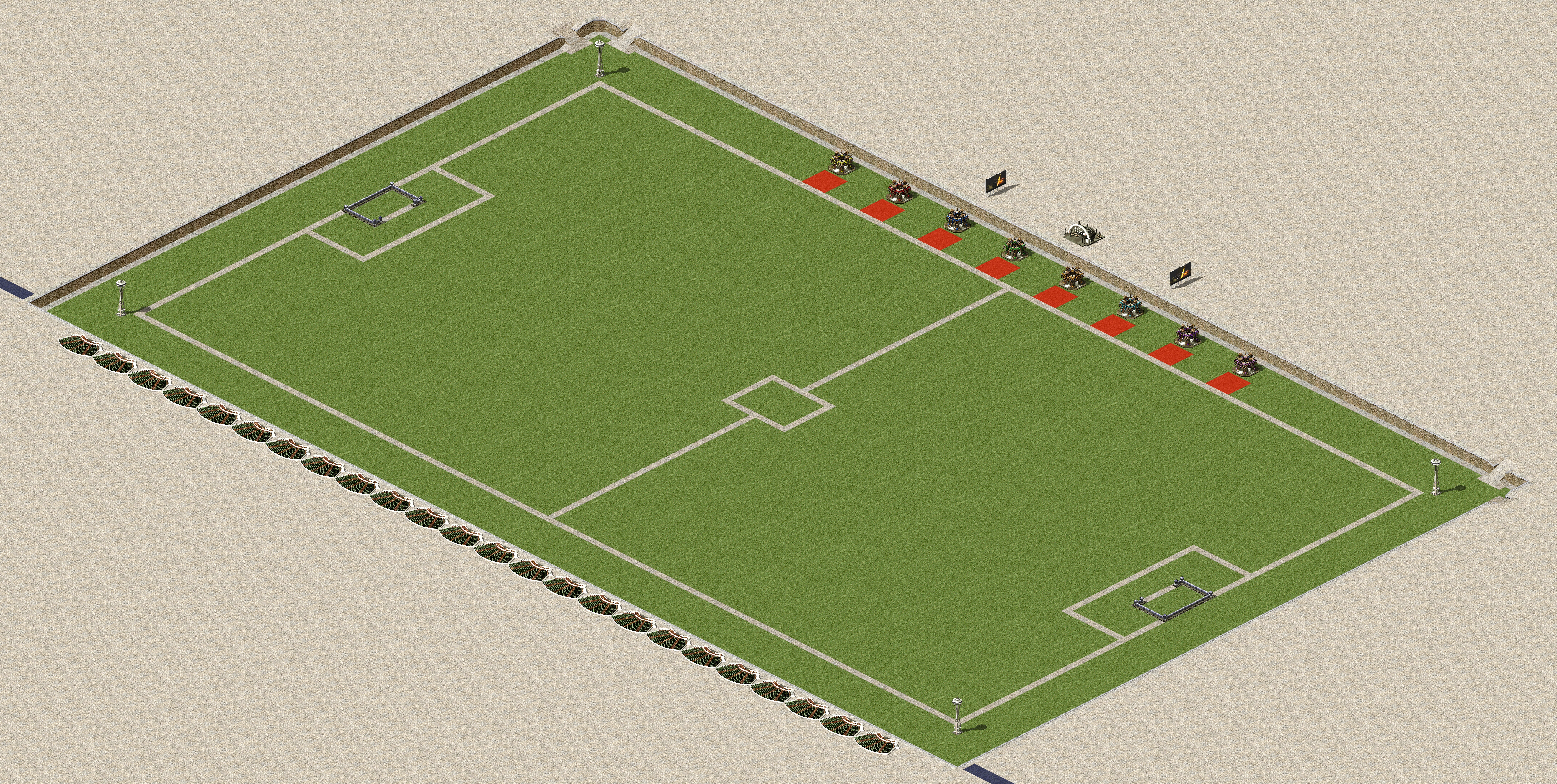 Rendered map: Green Field Stadium
