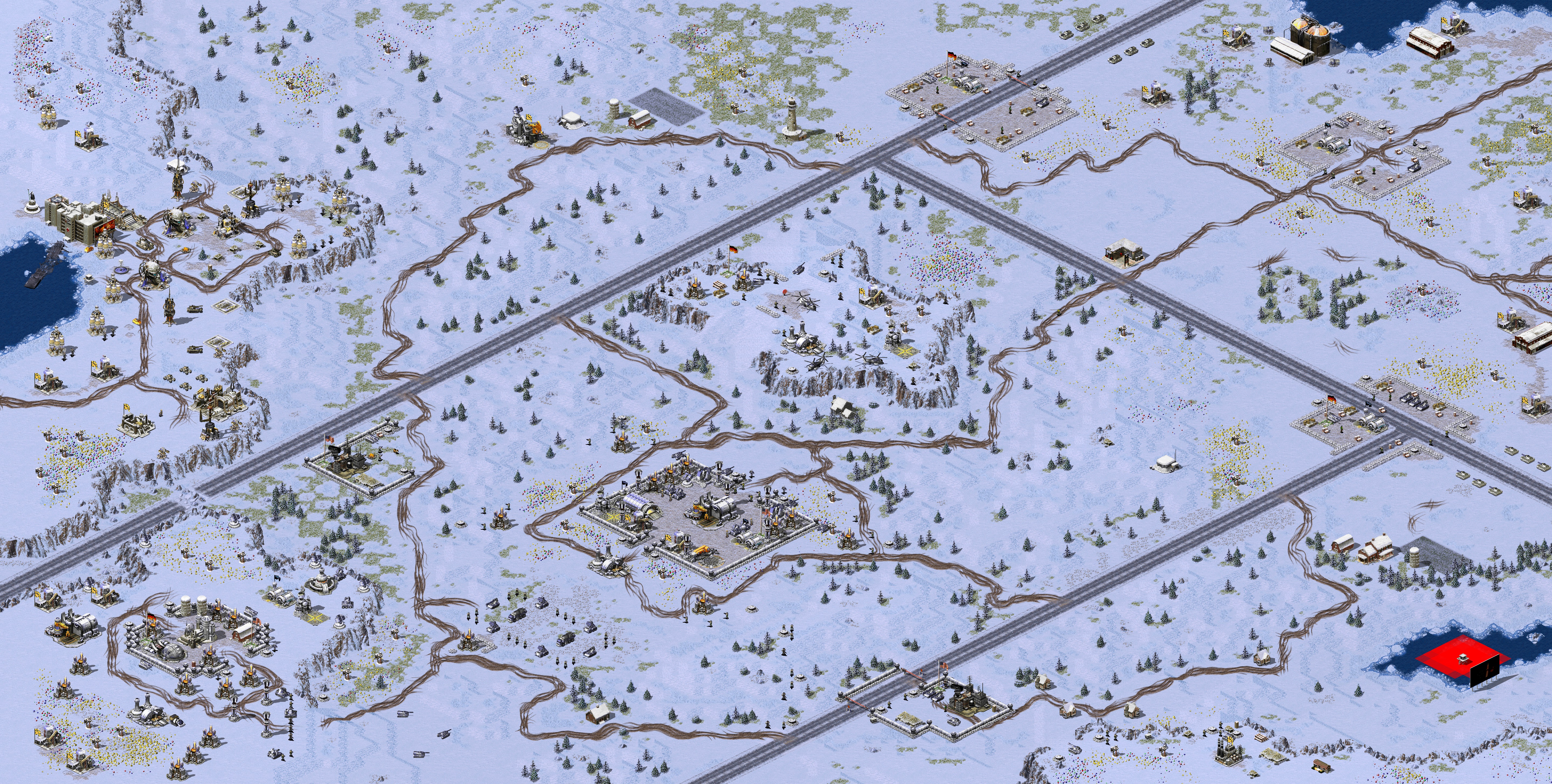 Rendered map: Black Forest 3v3v2 Remastered