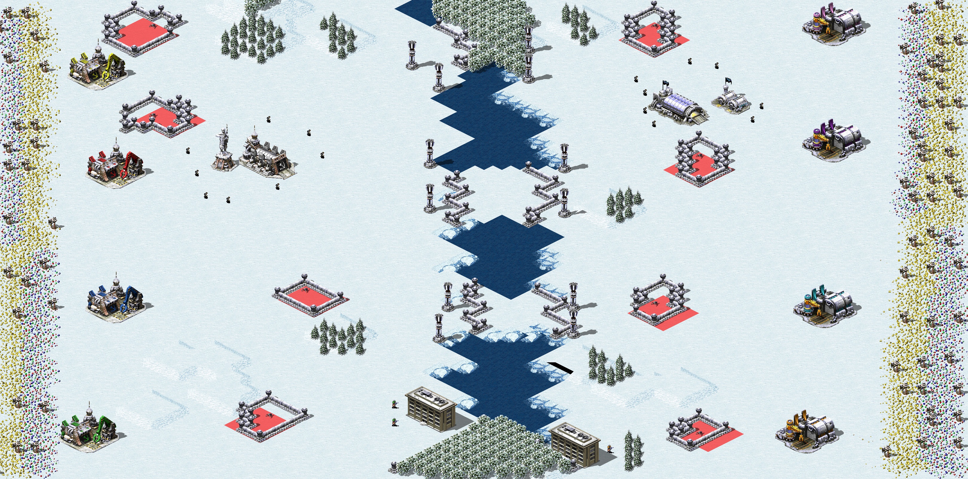 Rendered map: Snowy 4 Soviet vs 4 Yuri Final