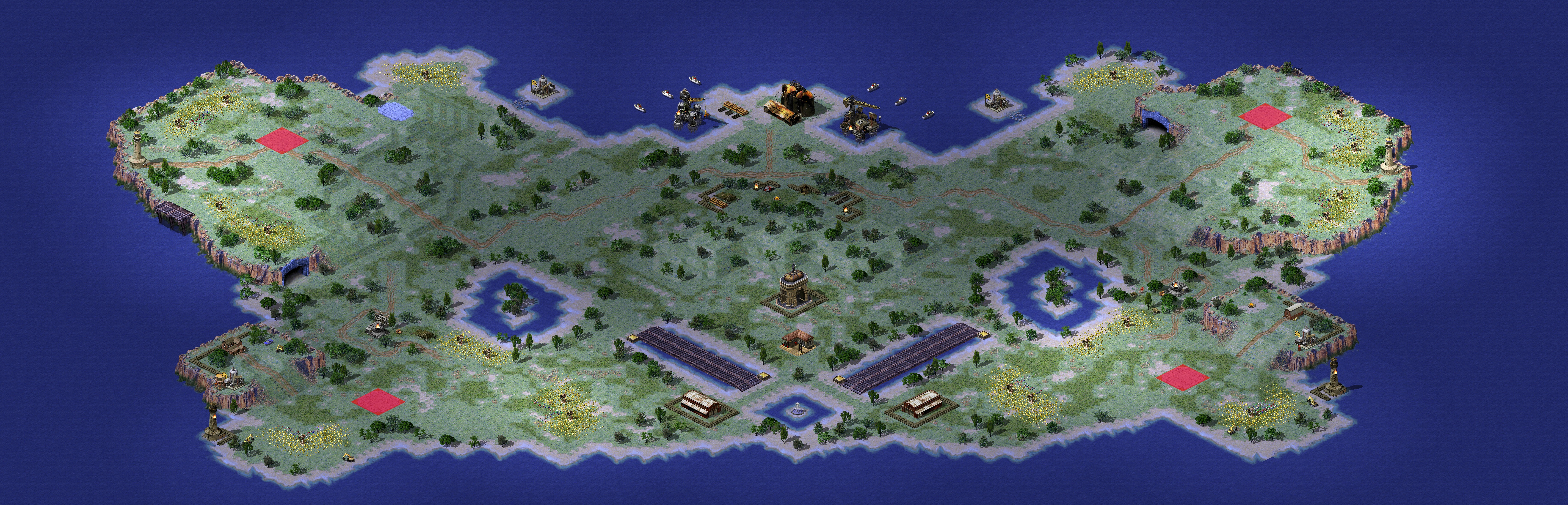 Rendered map: Echo Island 2v2