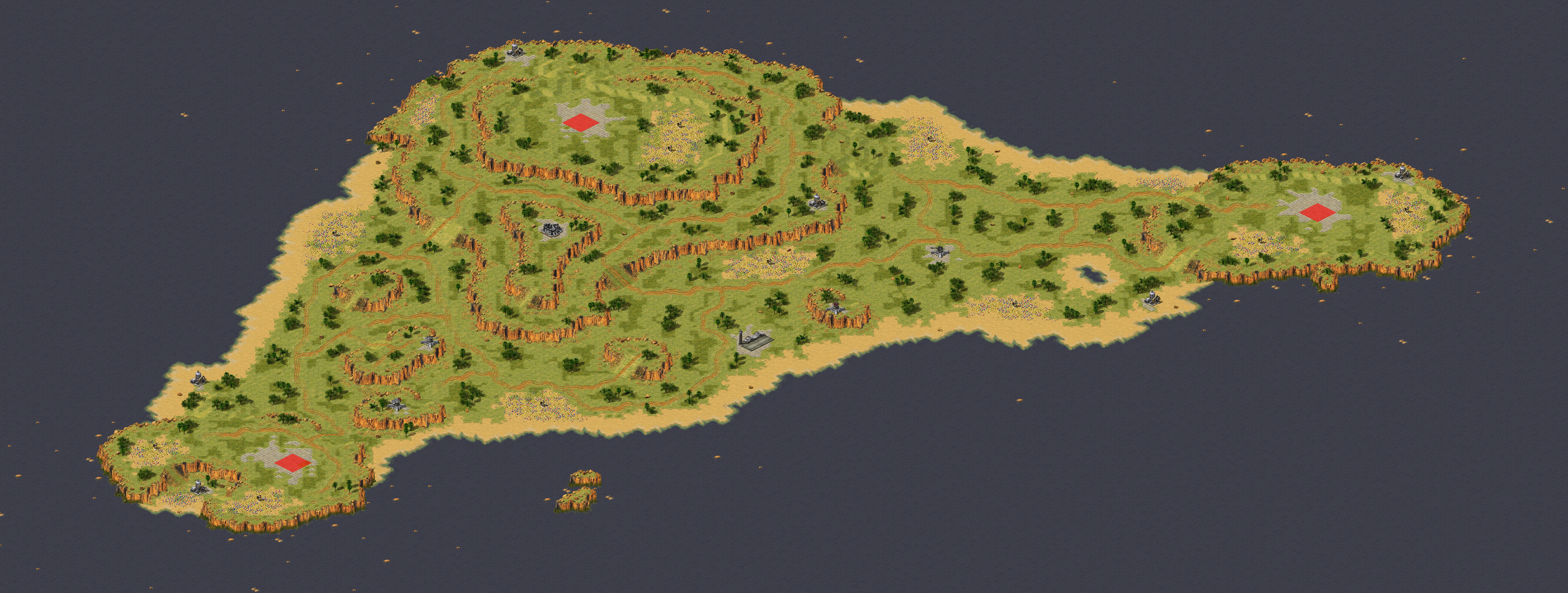 Rendered map: Easter Island