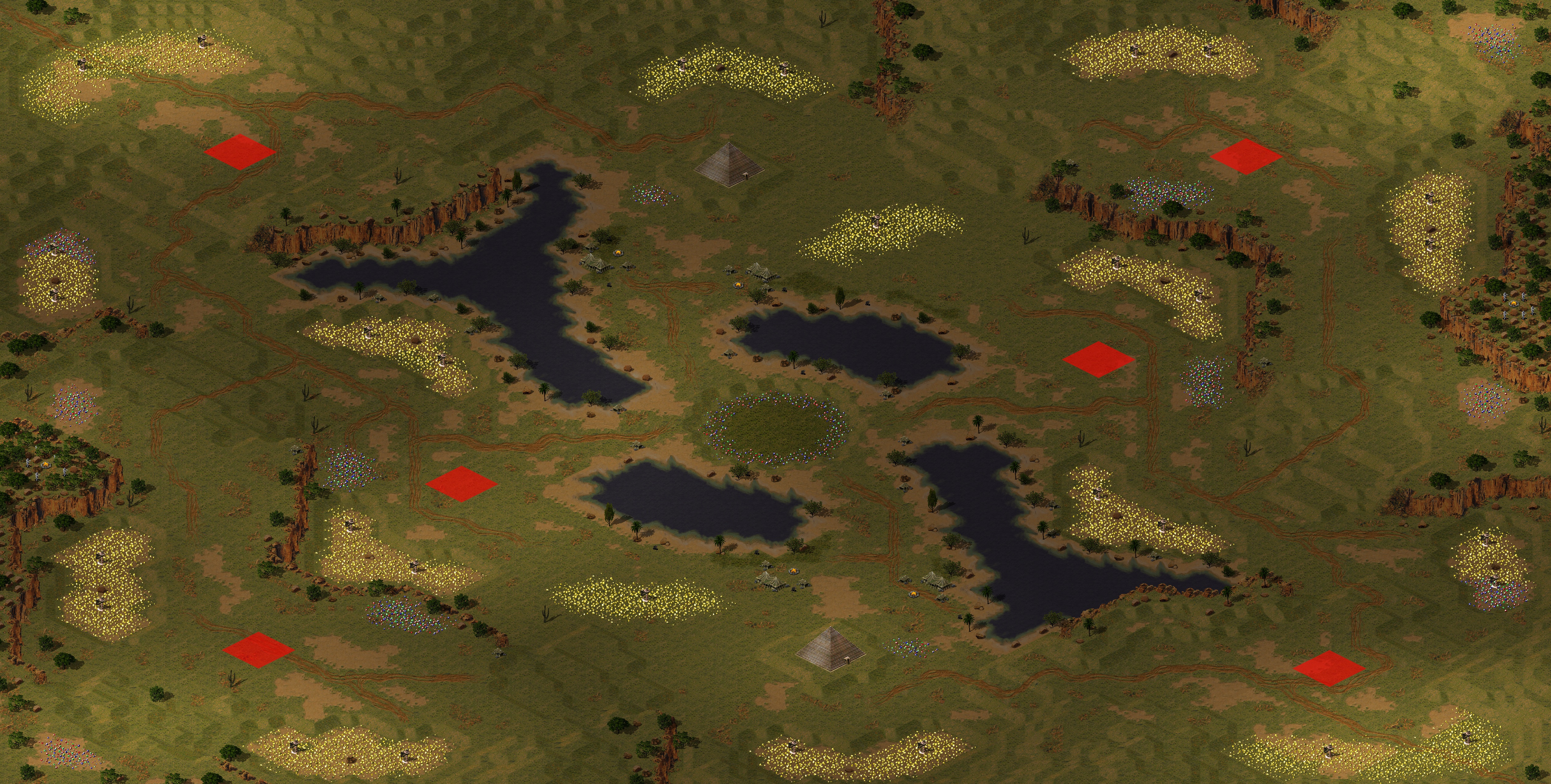 Rendered map: [6] Arabian Oasis 3v3