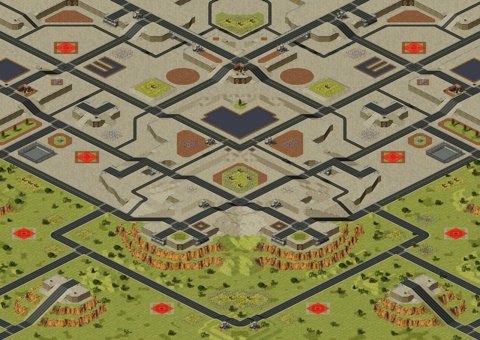 Rendered preview of Red Alert Melee 25018 - Crazy Bridge City