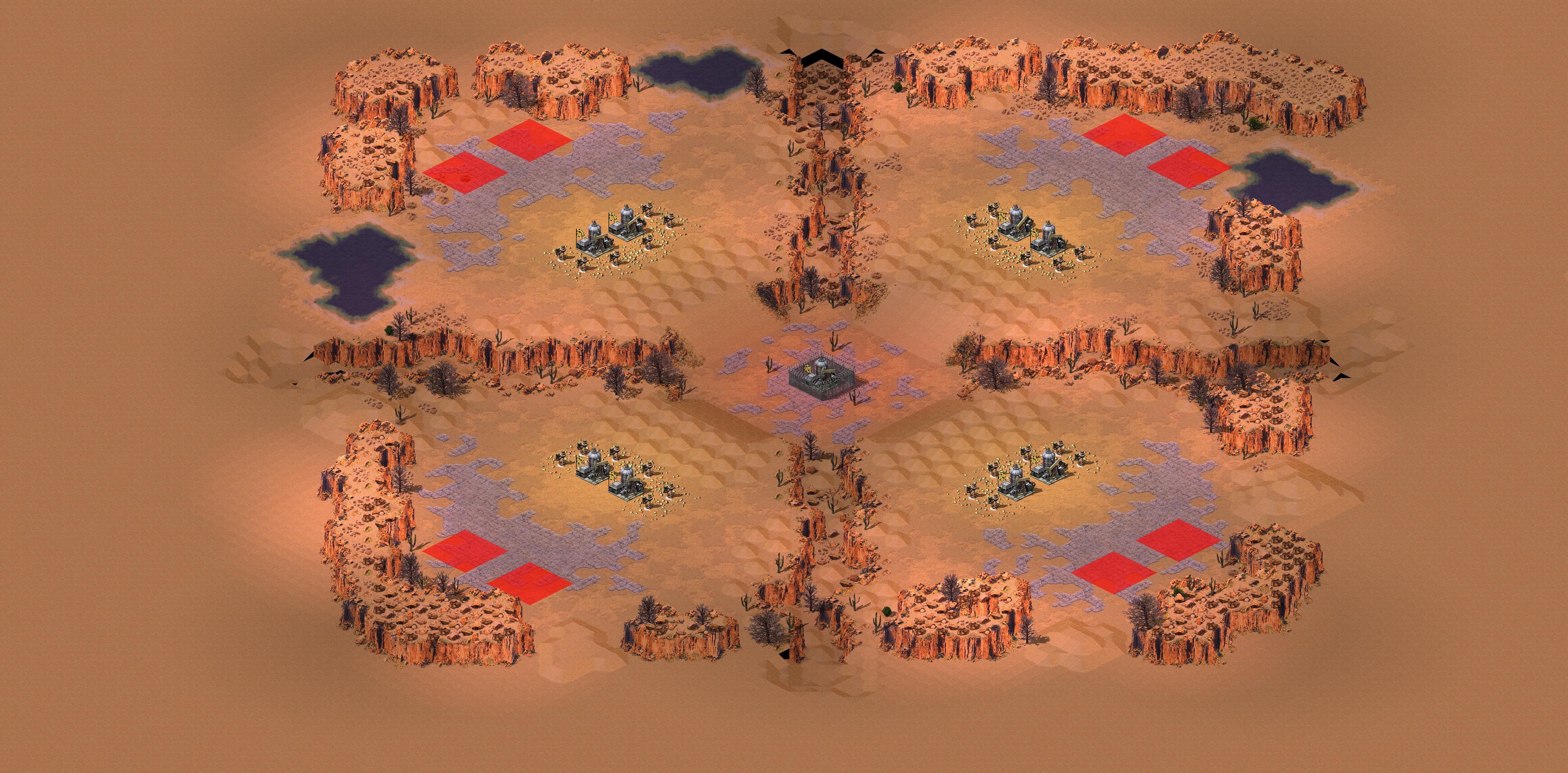 Rendered map: [8] Oil Valley v1.10 - (Oil In Center)