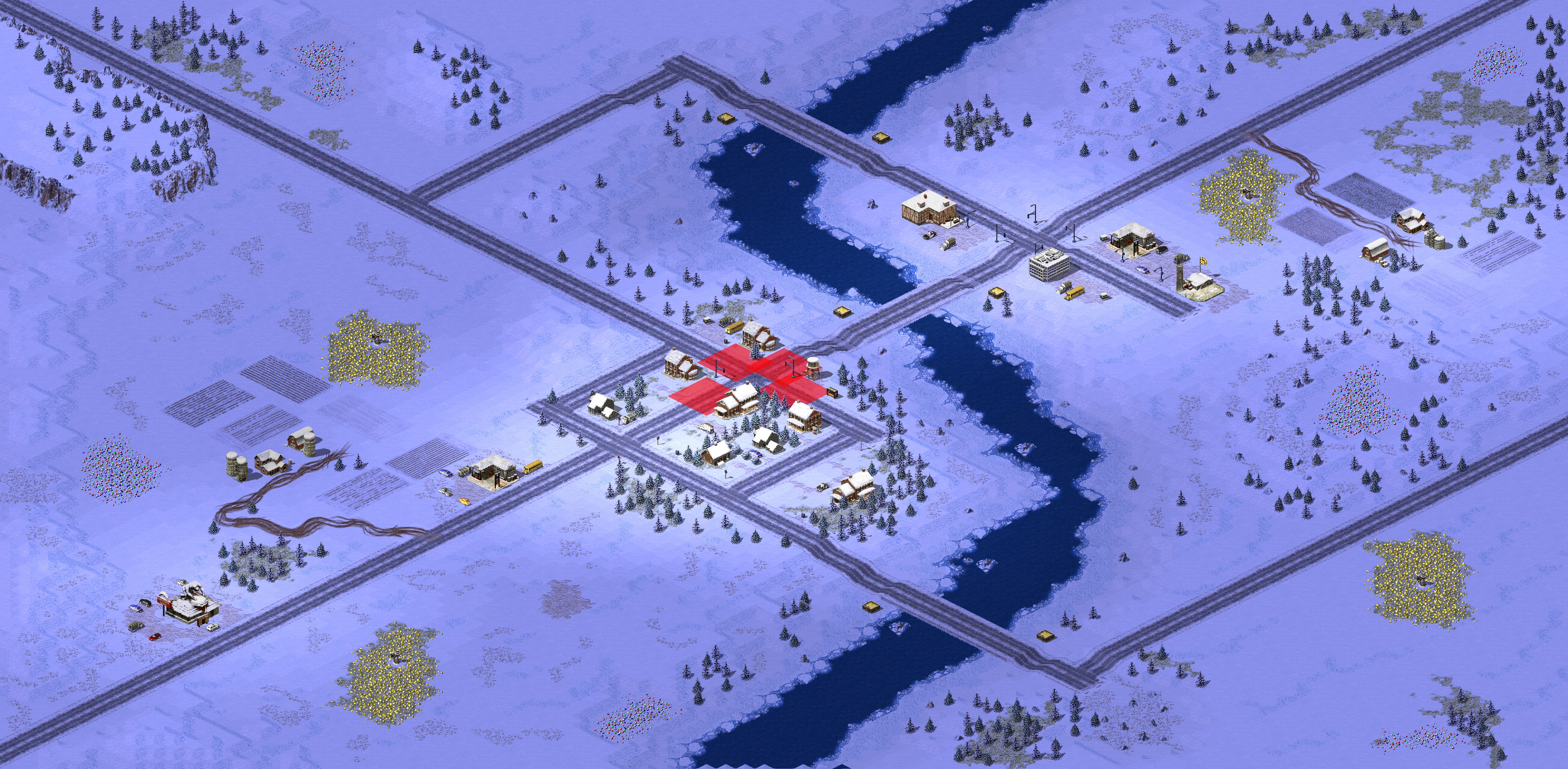 Rendered map: Montana DMZ (Land Rush)