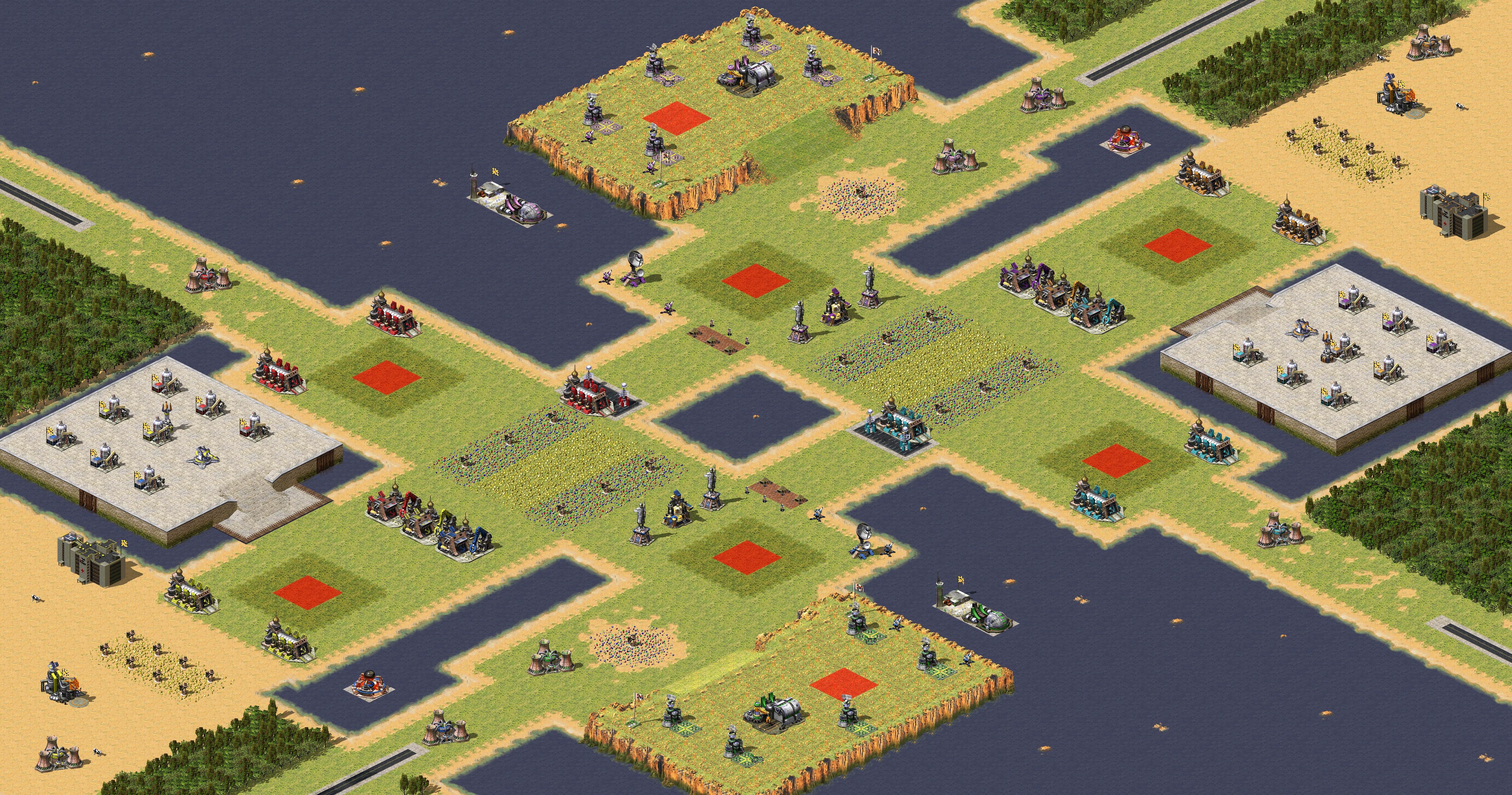 Rendered map: Three Soviet One Korean 4v4 (Advanced Tanks)