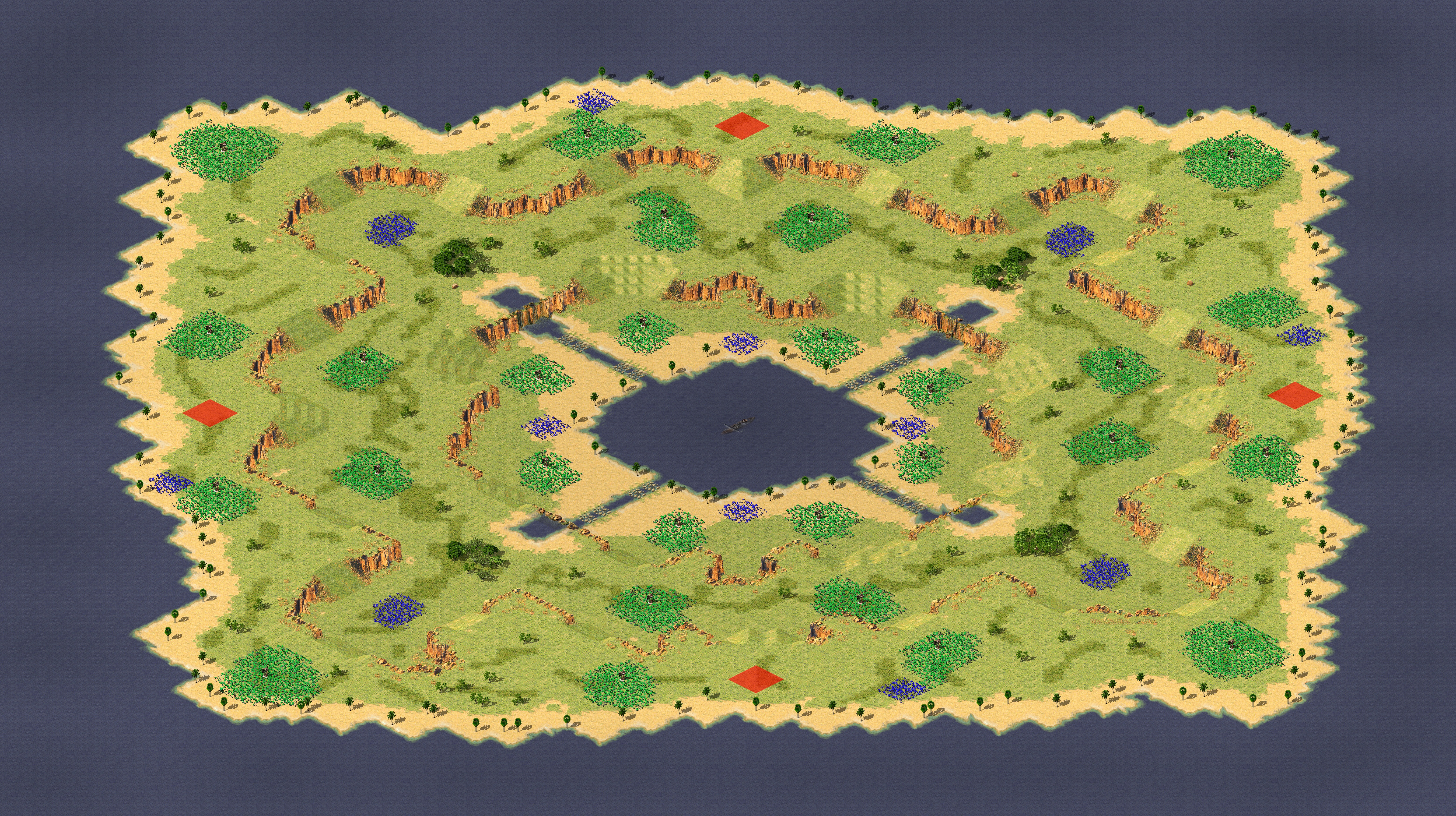 Rendered map: (4) Lake Island