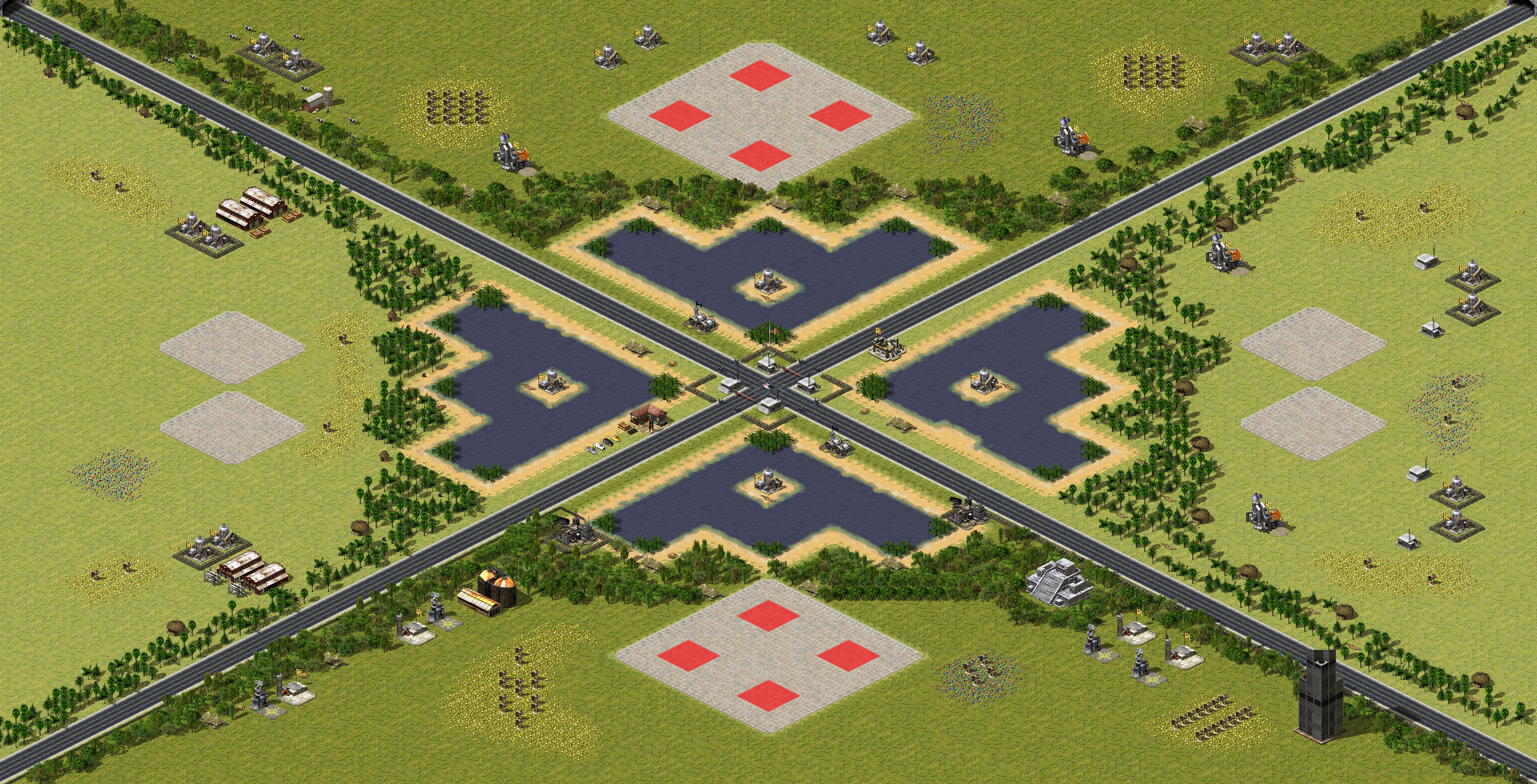 Rendered map: Crossfire Forest 4v4