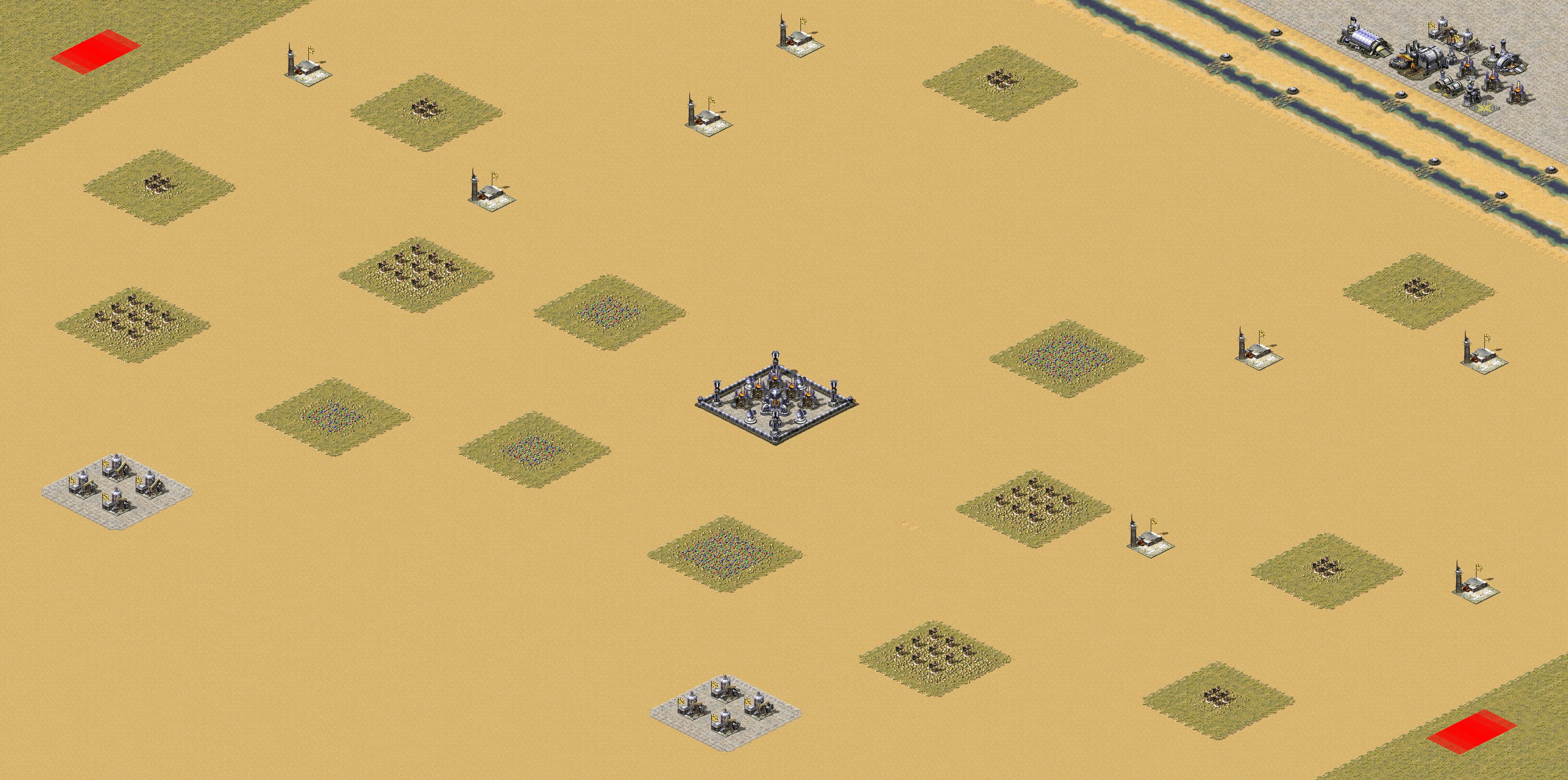 Rendered map: Sandbox 4 (4v4) Flat Resource Battle