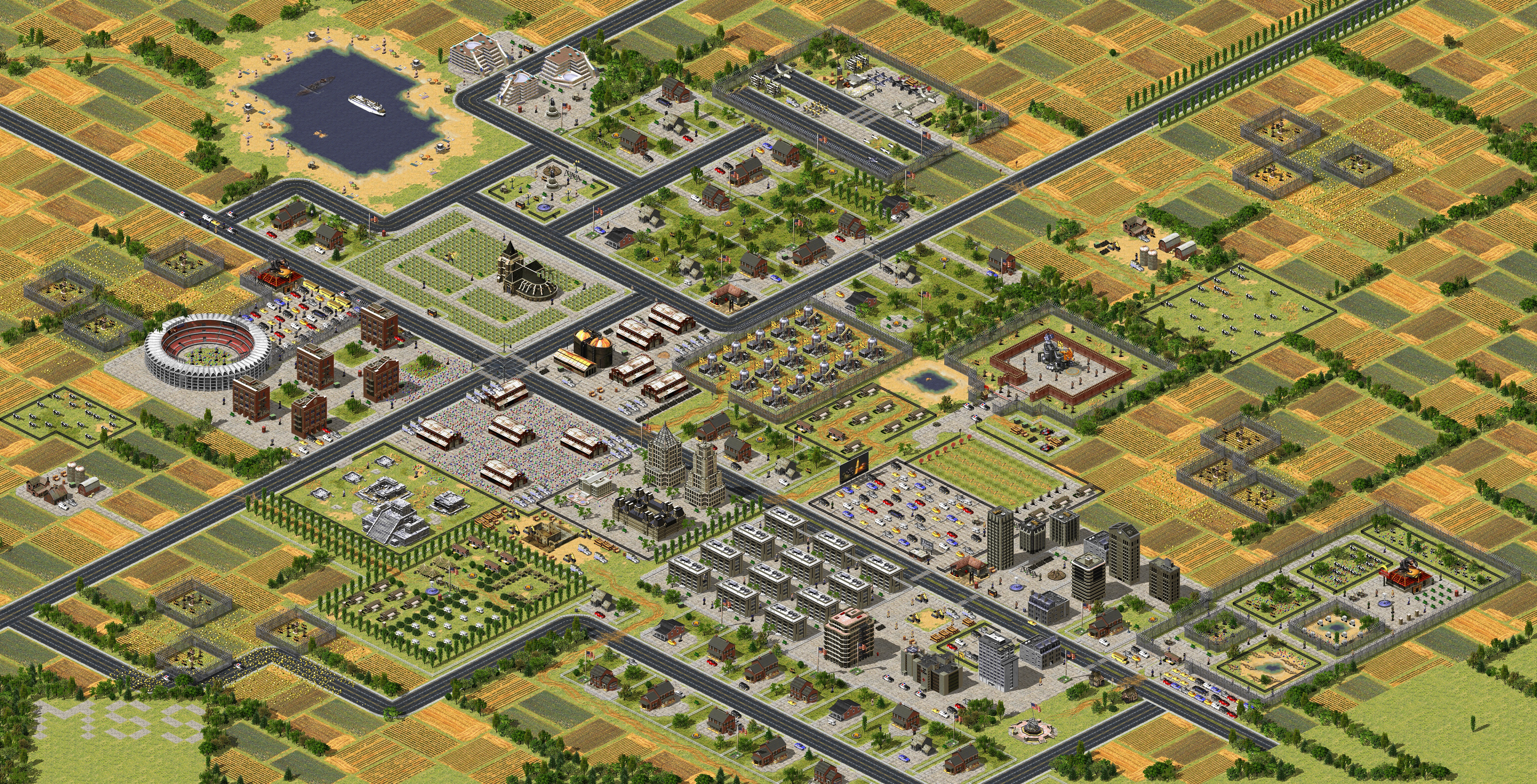 Rendered map: Black and Gold