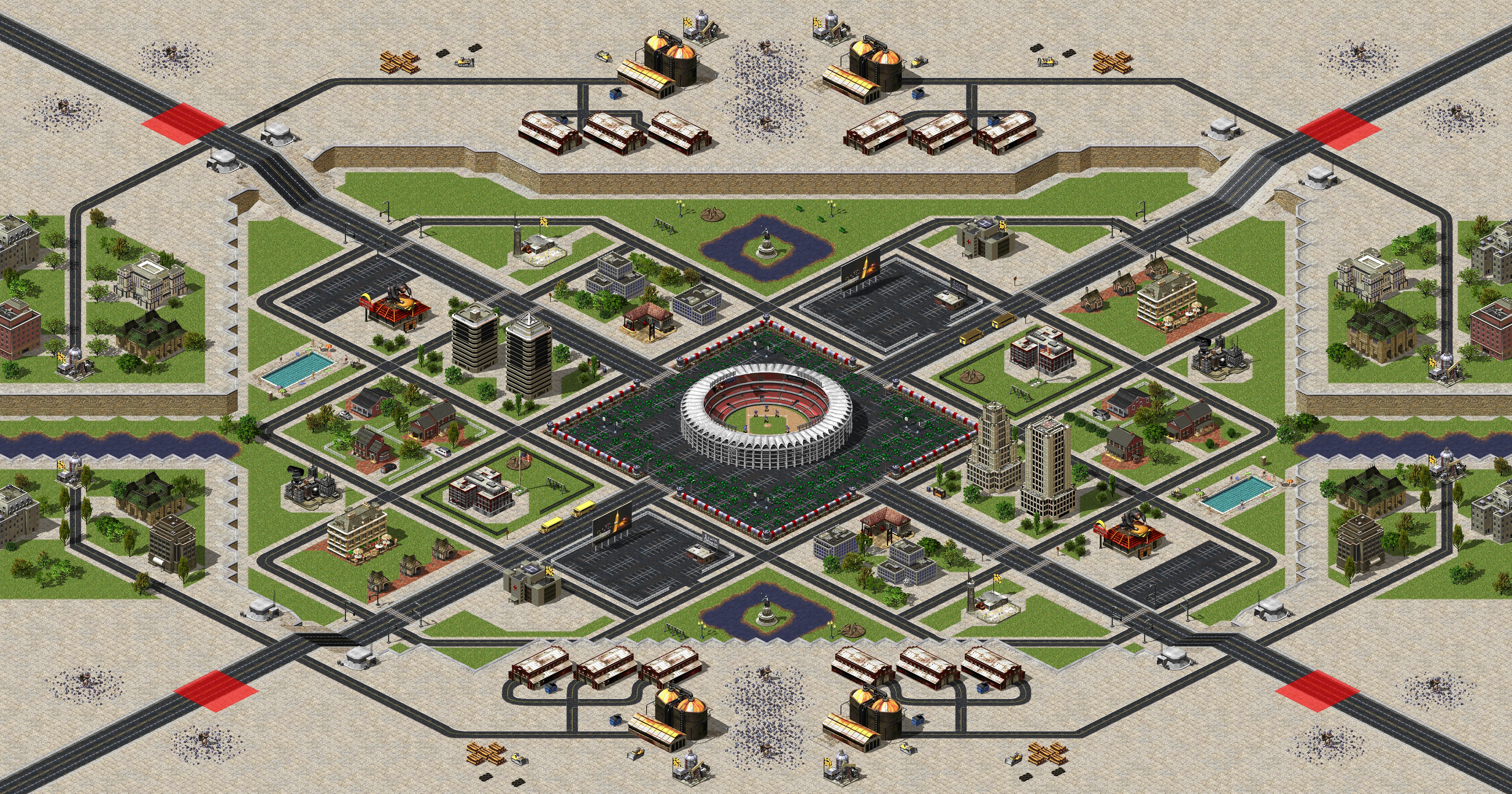 Rendered map: Arena