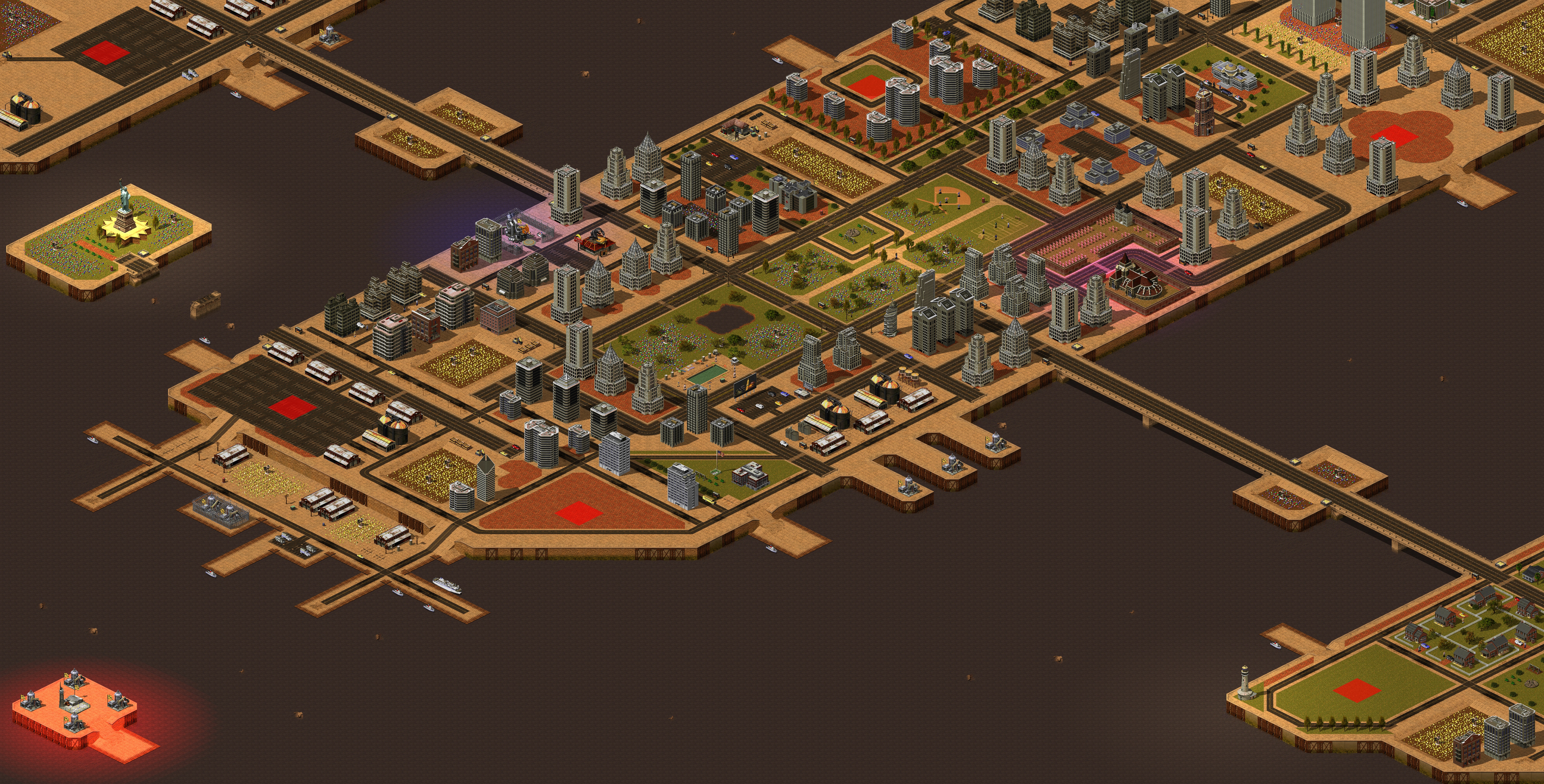 Rendered map: Empire City