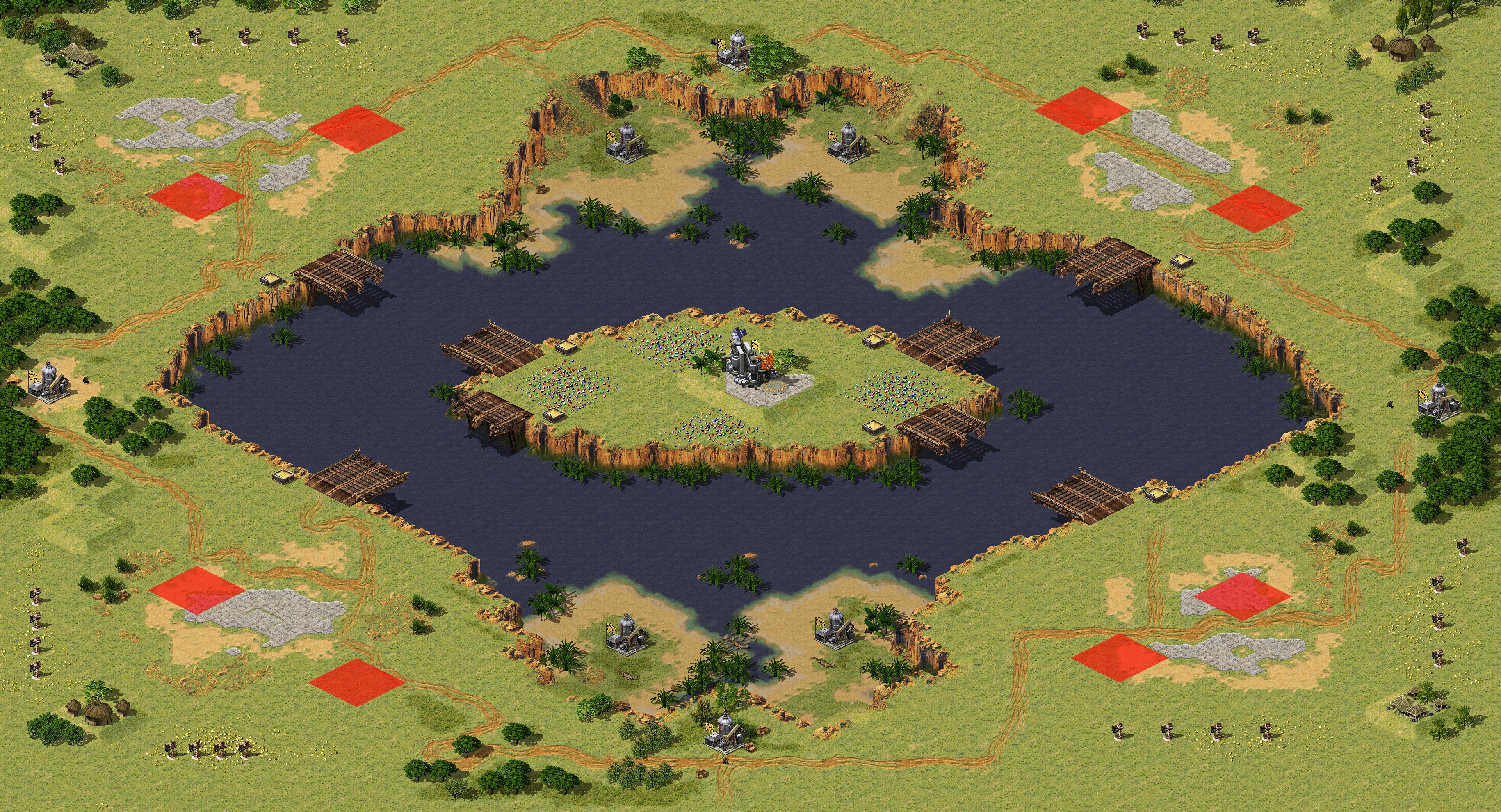 Rendered map: Two Per Jungle 2v2v2v2