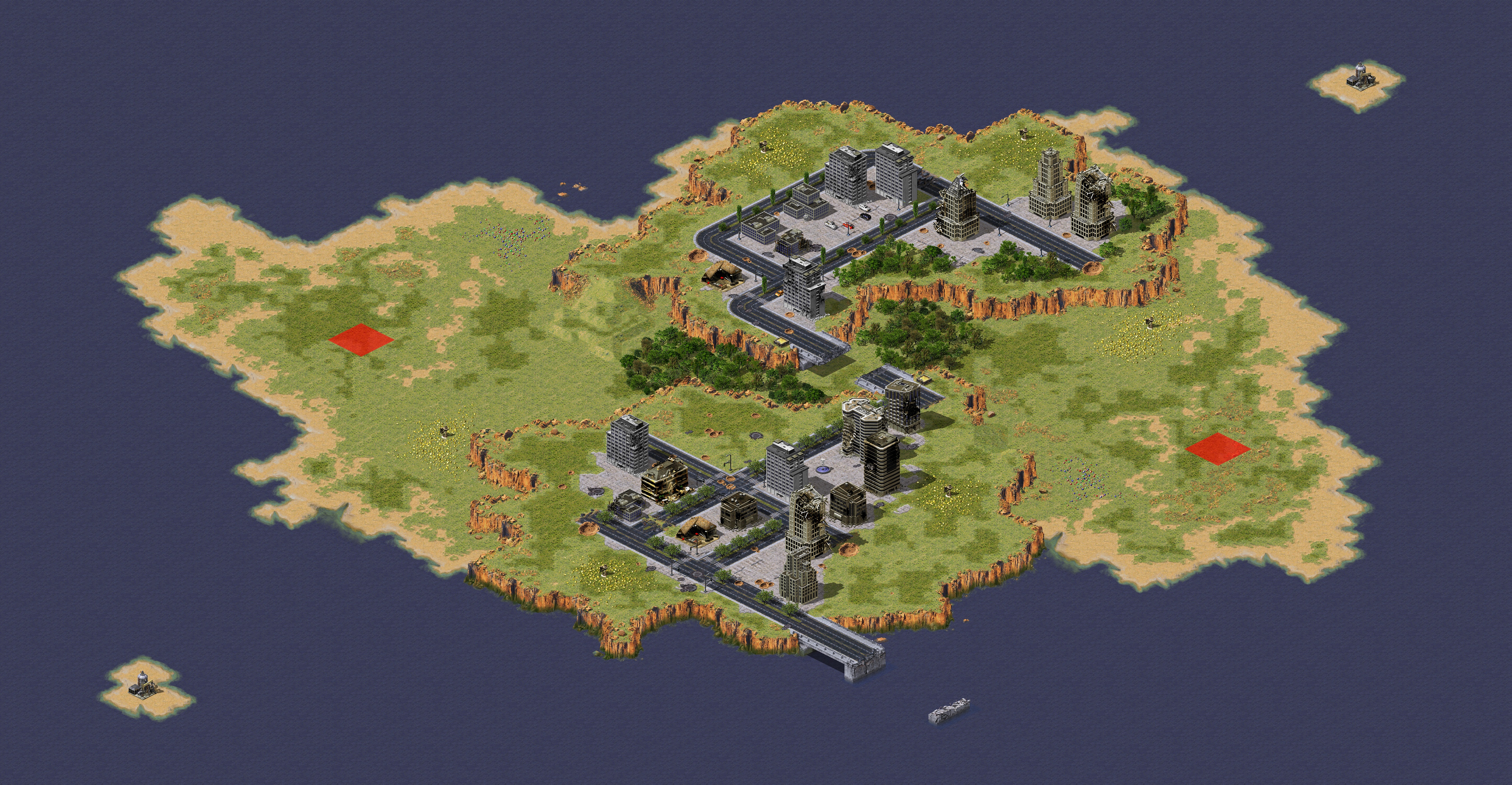 Rendered map: Isle of War