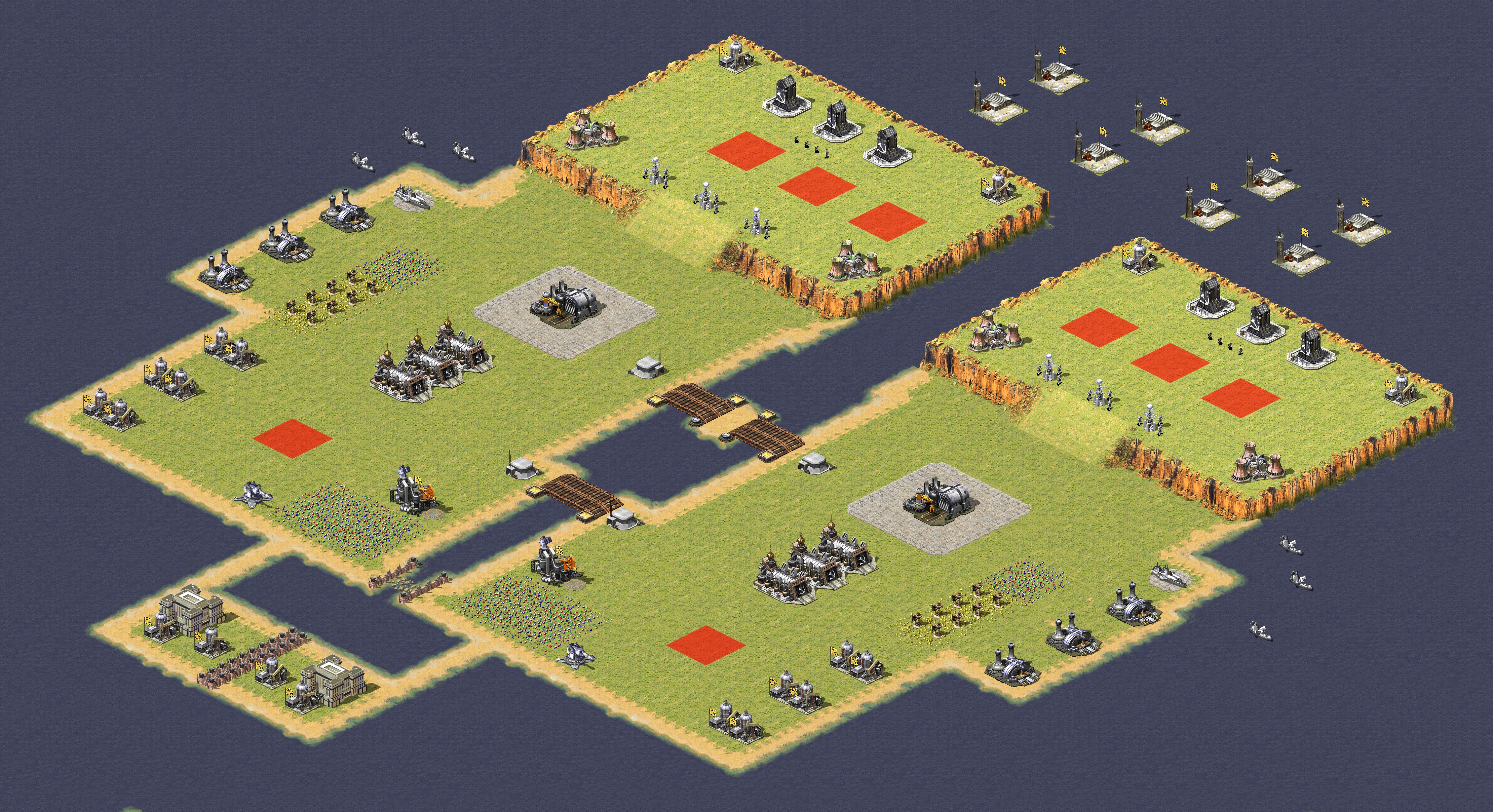 Rendered map: One vs Three 4v4