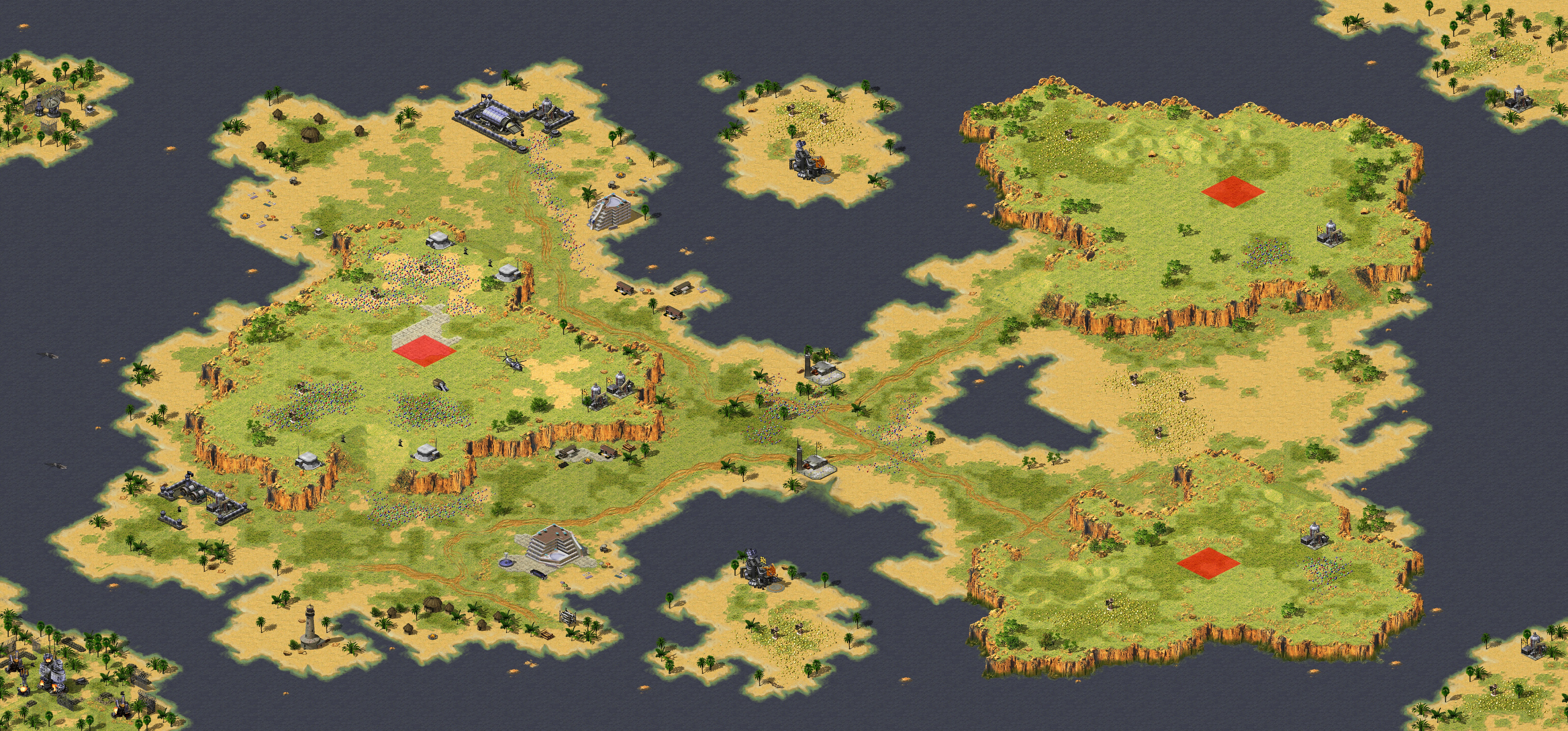 Rendered map: South Pacific 1v2 Extreme