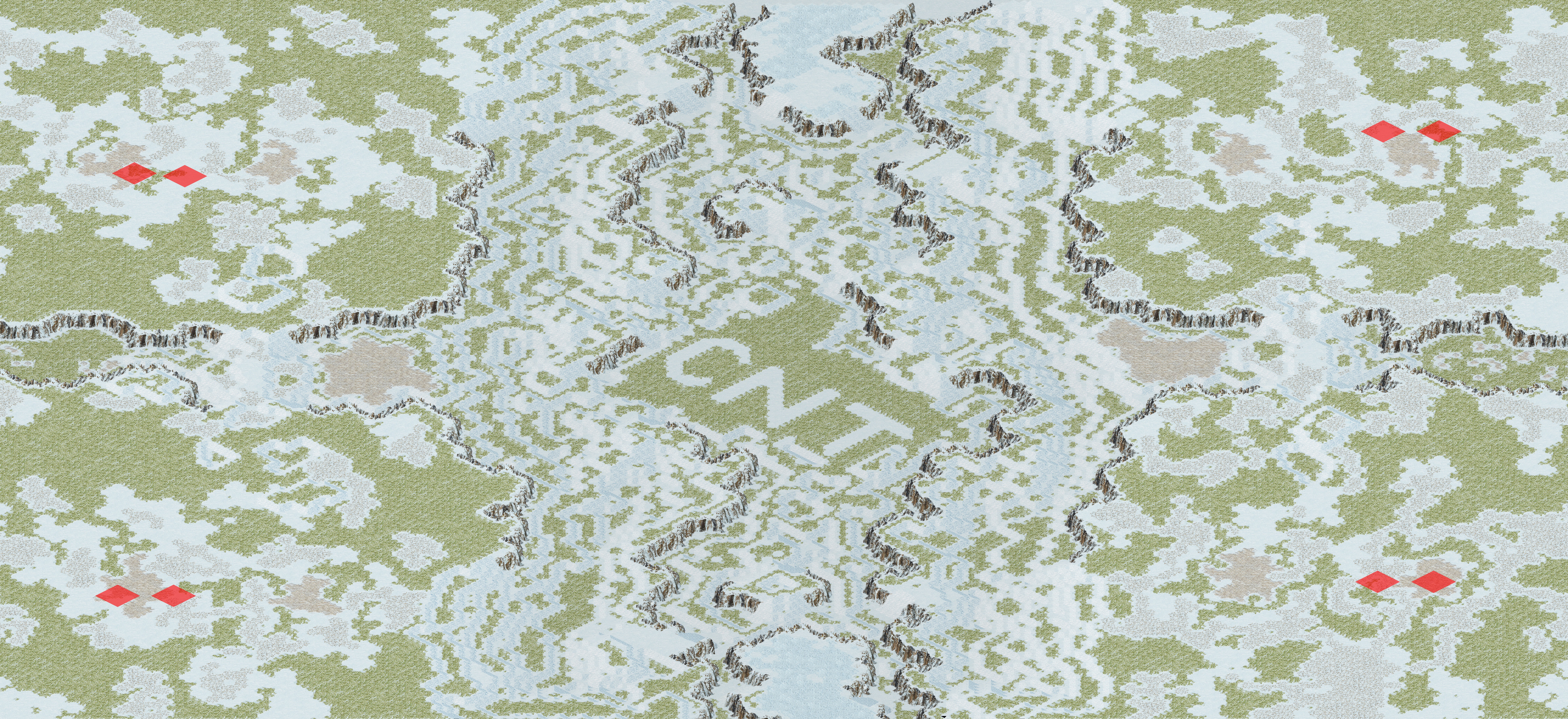 Rendered map: CNT Apocalypse Clash 2v2 - Snowy Ridge